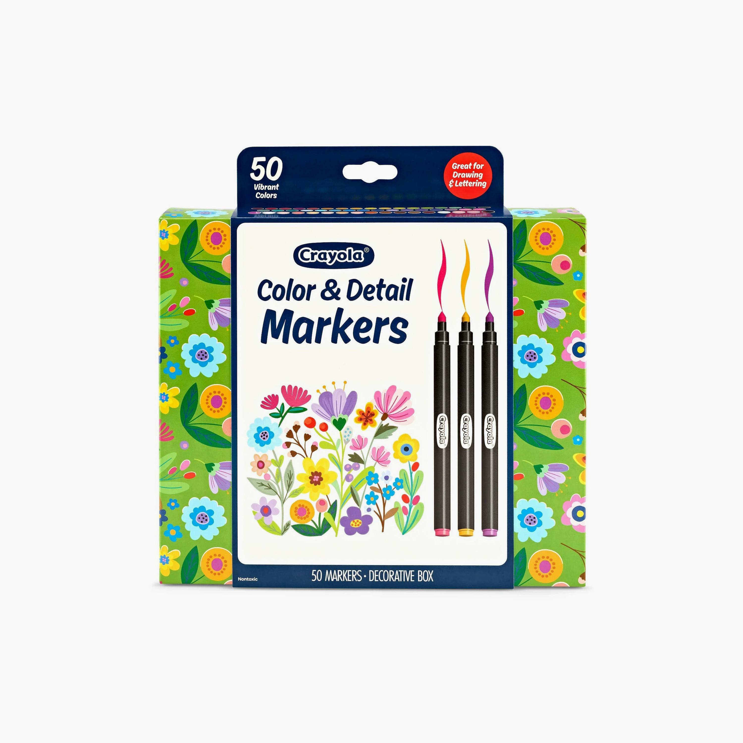 مجموعة أقلام تحديد للتلوين والتفاصيل من كرايولا - 50 قطعة-school-stationery-sets-image-3