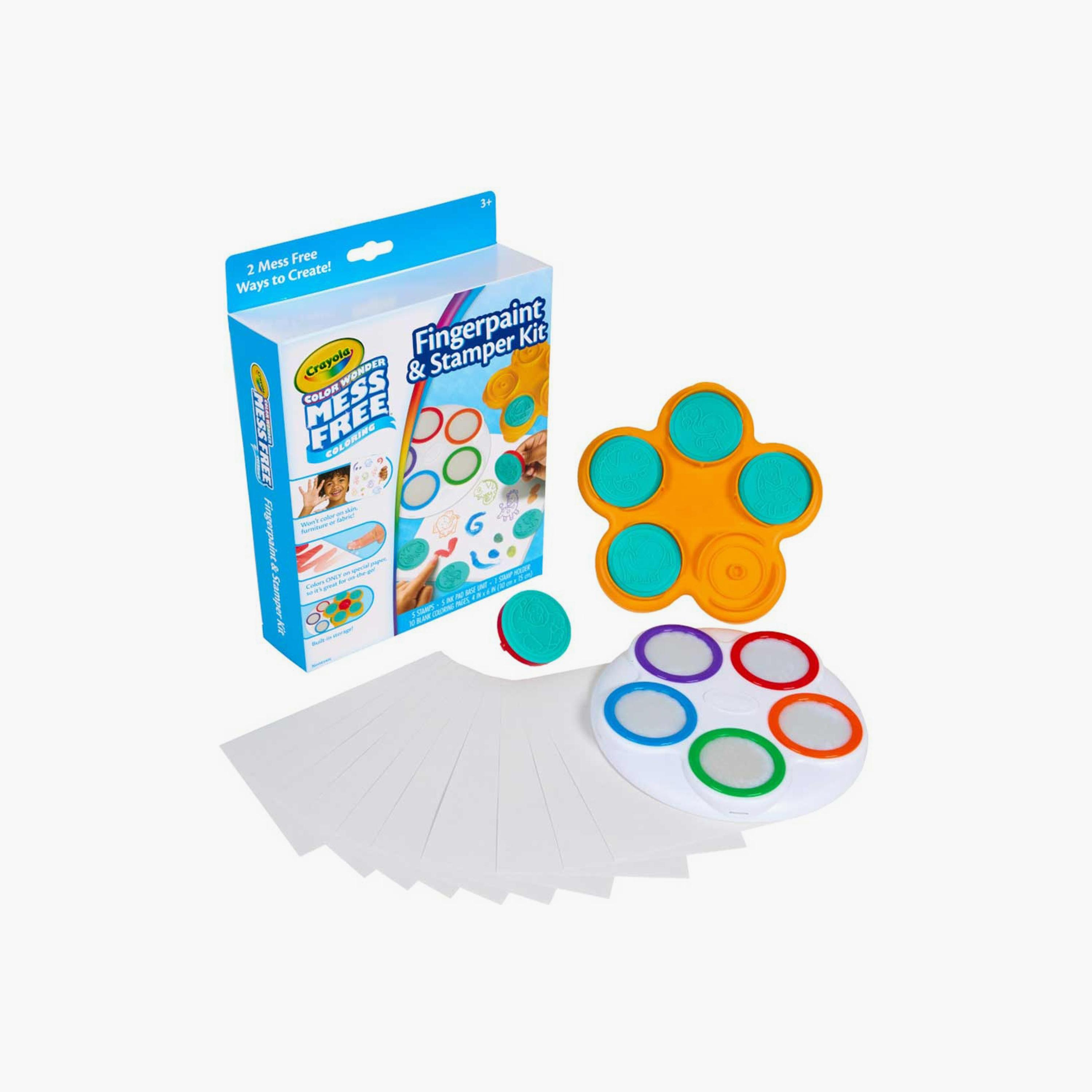 مجموعة أصباغ الأصابع وعلامات الختم الخالية من الفوضى كولور وندر من كرايولا-school-artsandcrafts-image-1