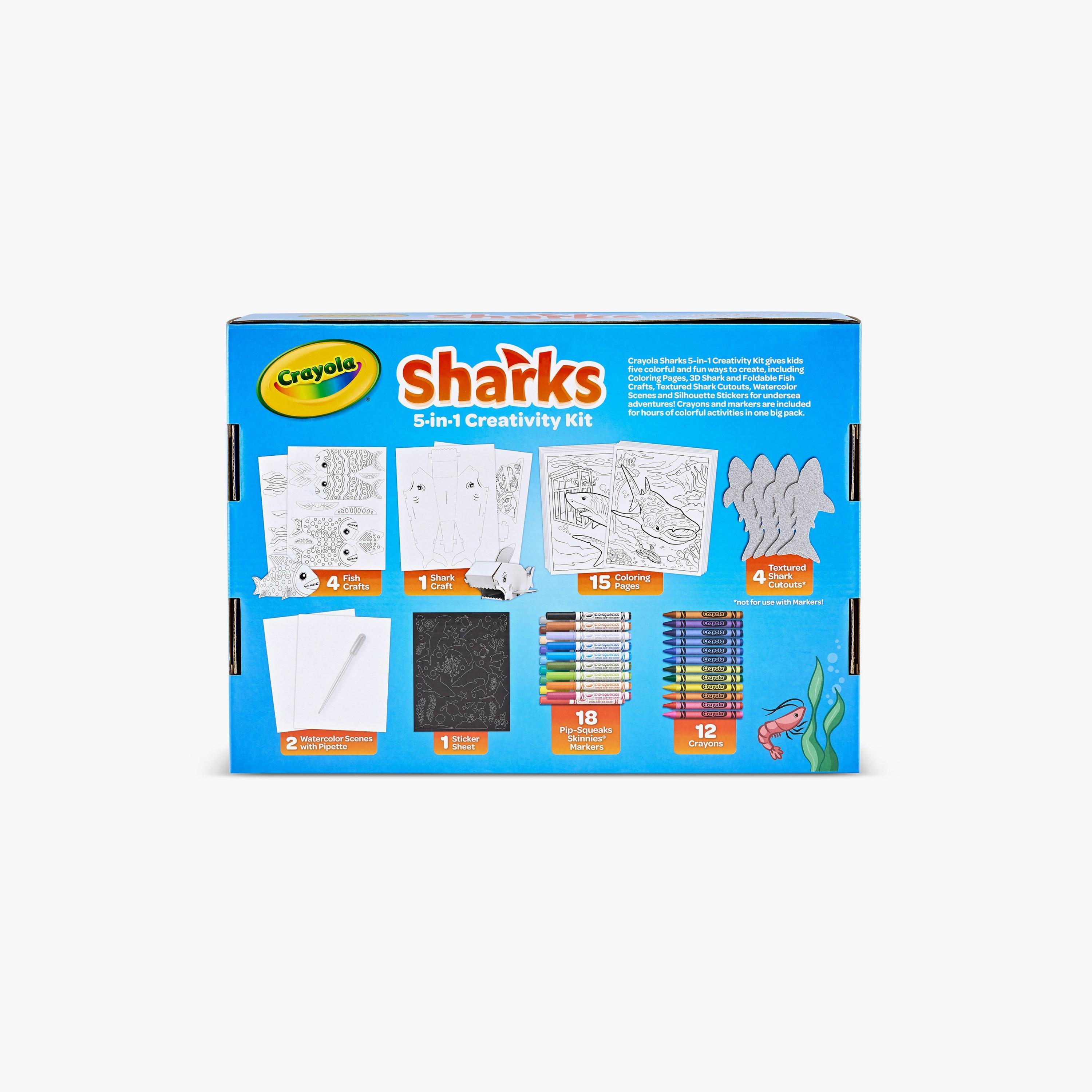 Crayola Sharks 5-in-1 Creativity Kit – Ocean-Theme-school-stationery-sets-image-3