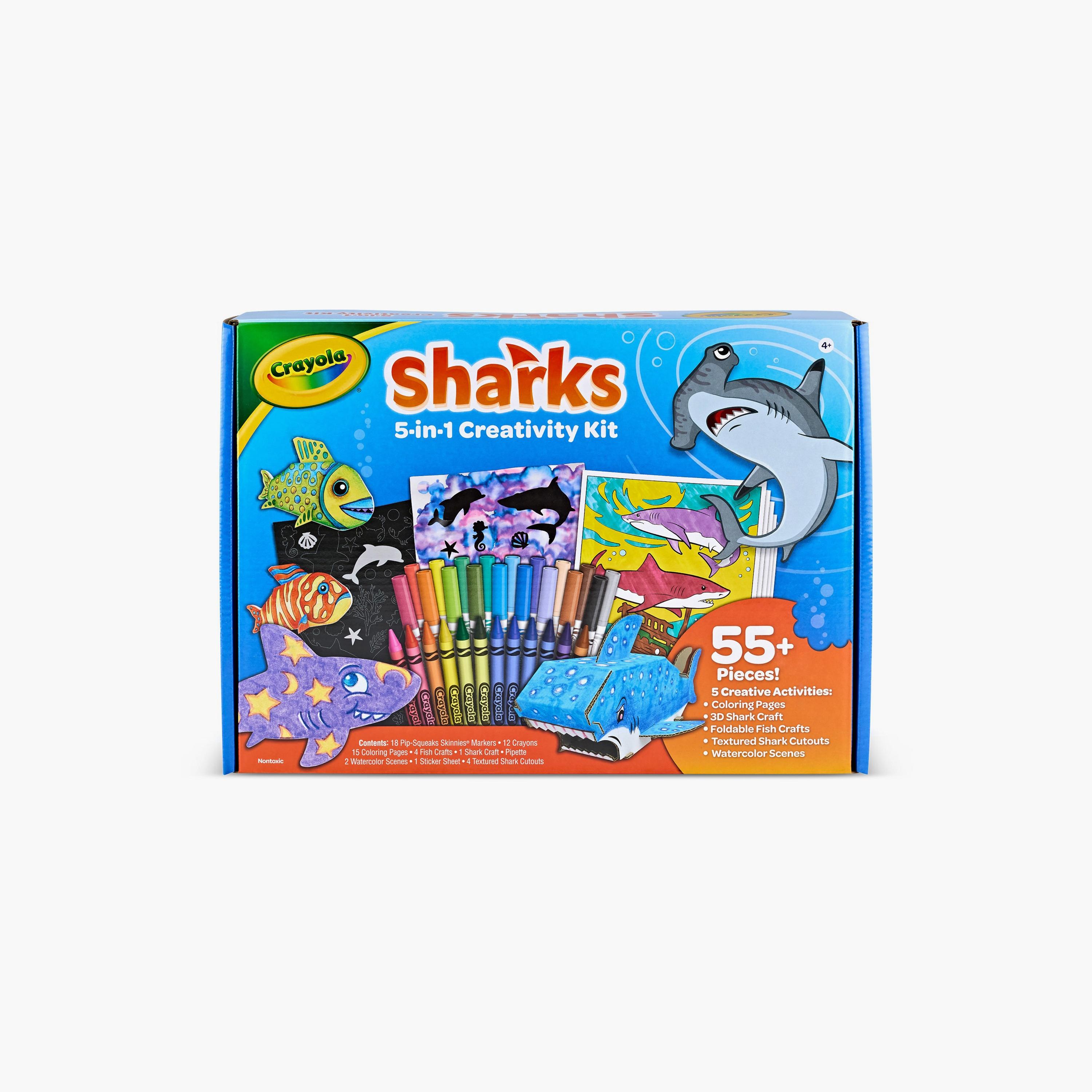 Crayola Sharks 5-in-1 Creativity Kit – Ocean-Theme-school-stationery-sets-image-4