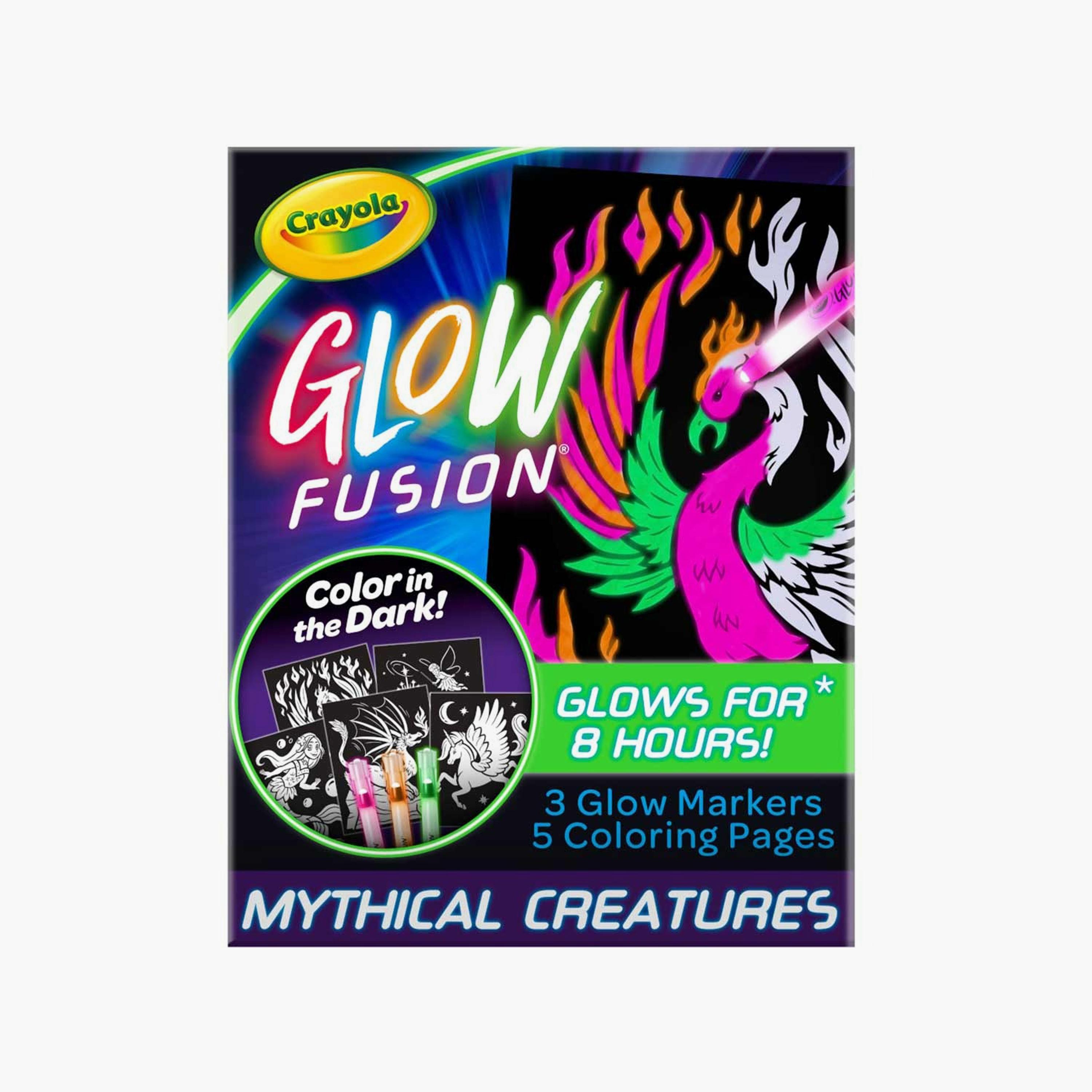 Crayola Glow Fusion Glow in The Dark Colouring Set with Markers-school-stationery-sets-image-2