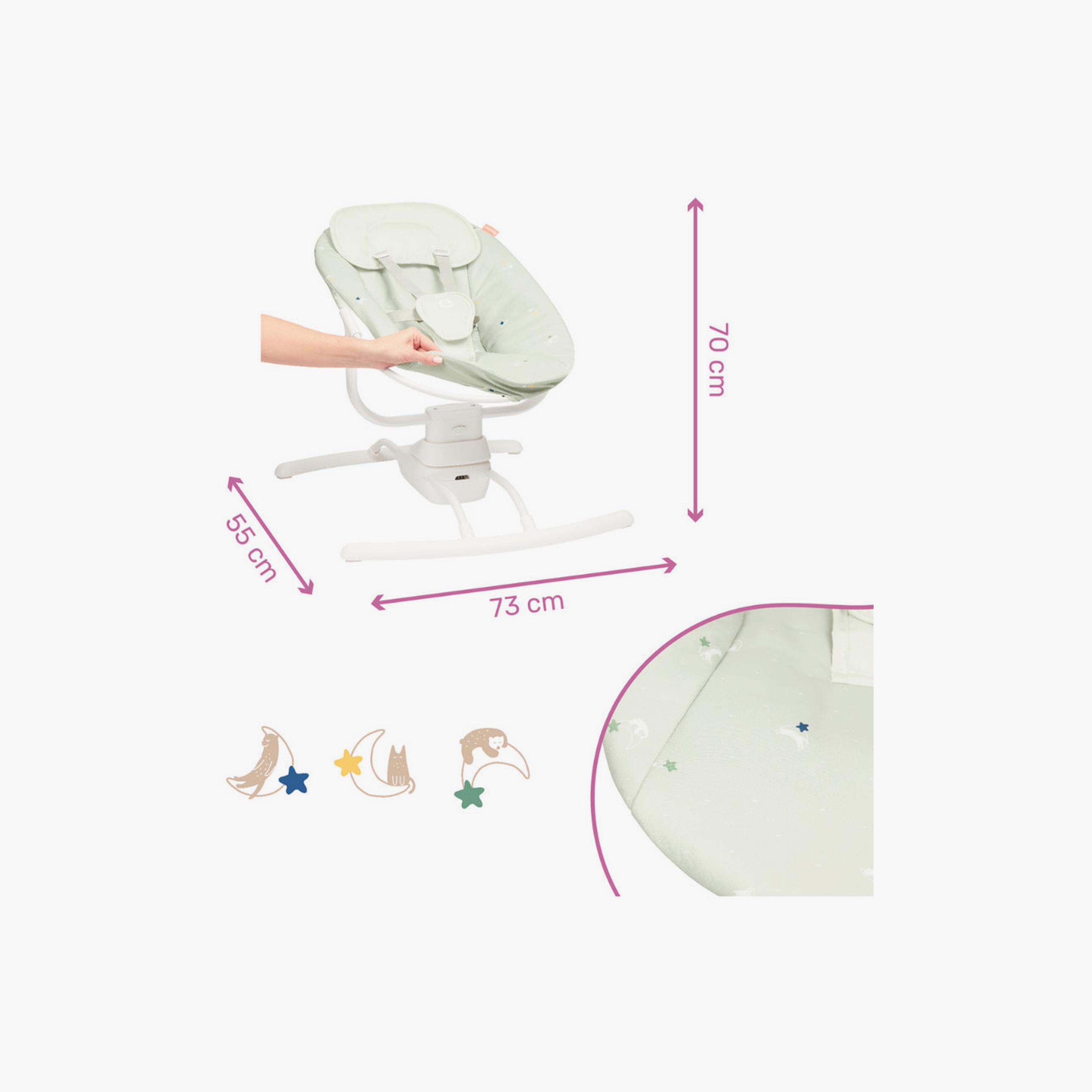 Badabulle Lateral Nursery Baby Swing - Lichen-baby-healthandsafety-babyproofing-image-2