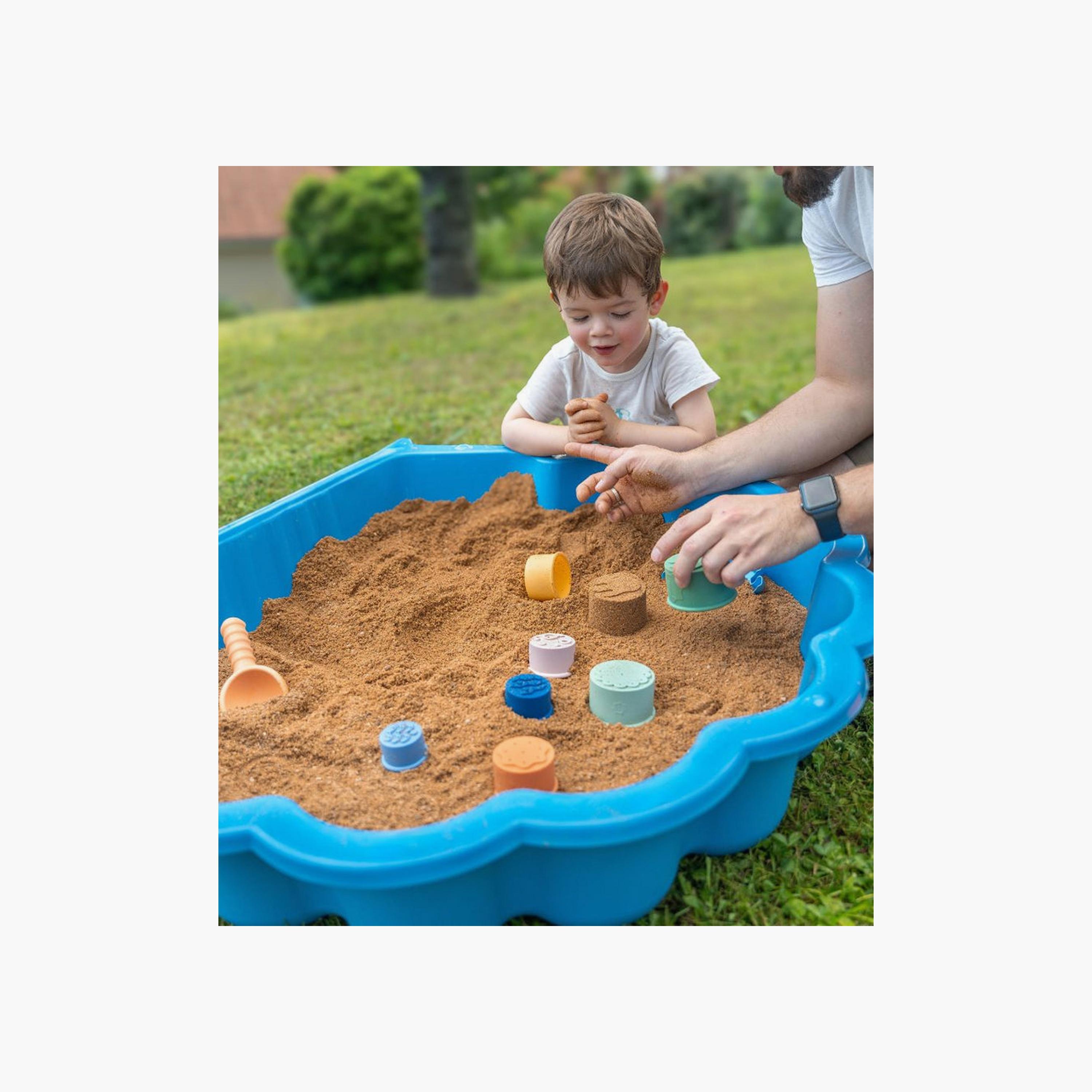 أكواب استحمام سيليكون قابلة للتكديس متعددة الألوان من بادابوليه - 7 قطع-toys-babyandtoddlertoys-bathtoys-image-2