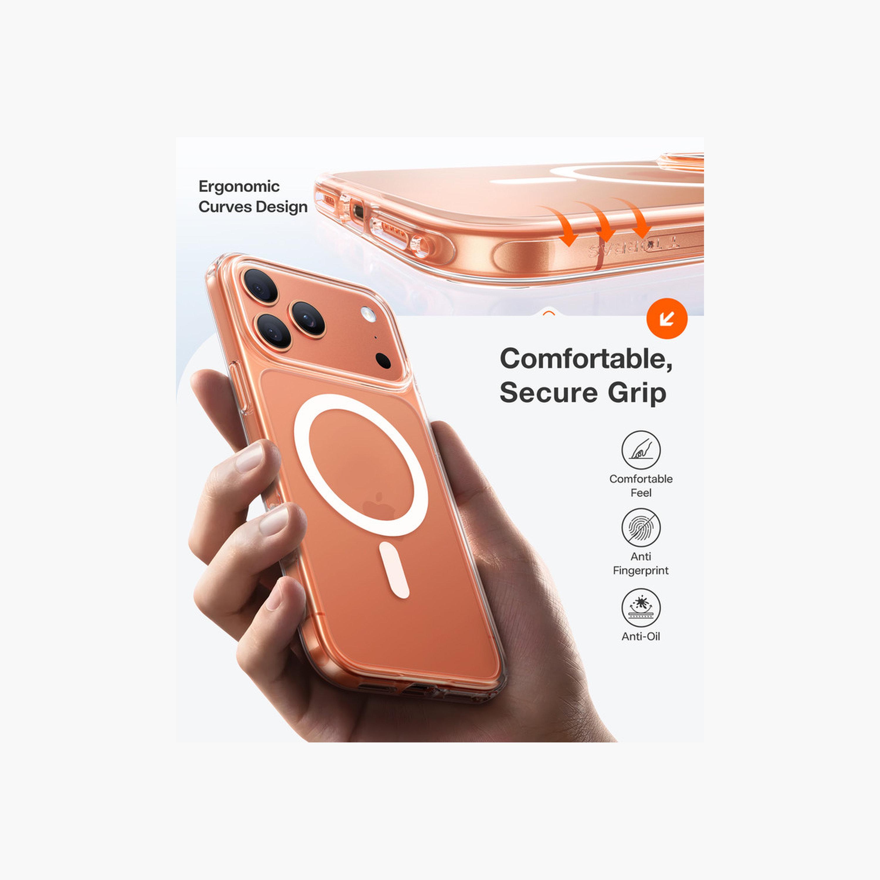 Torras iPhone 17 Pro Guardian-Mag Series Clear Case MagSafe Compatible-electronics-accessories-mobileaccesories-image-2