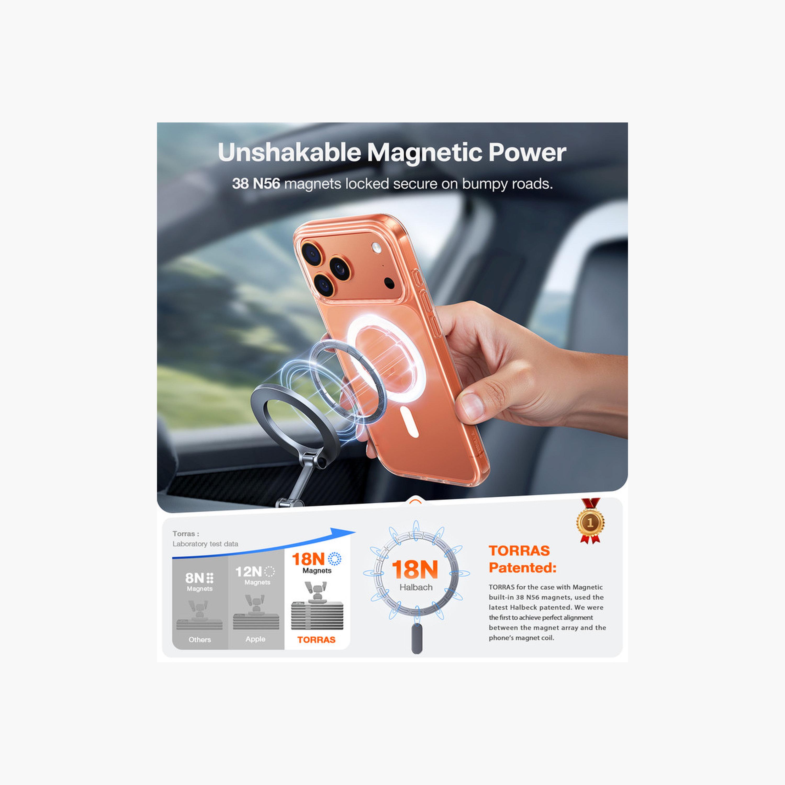 Torras iPhone 17 Pro Guardian-Mag Series Clear Case MagSafe Compatible-electronics-accessories-mobileaccesories-image-3