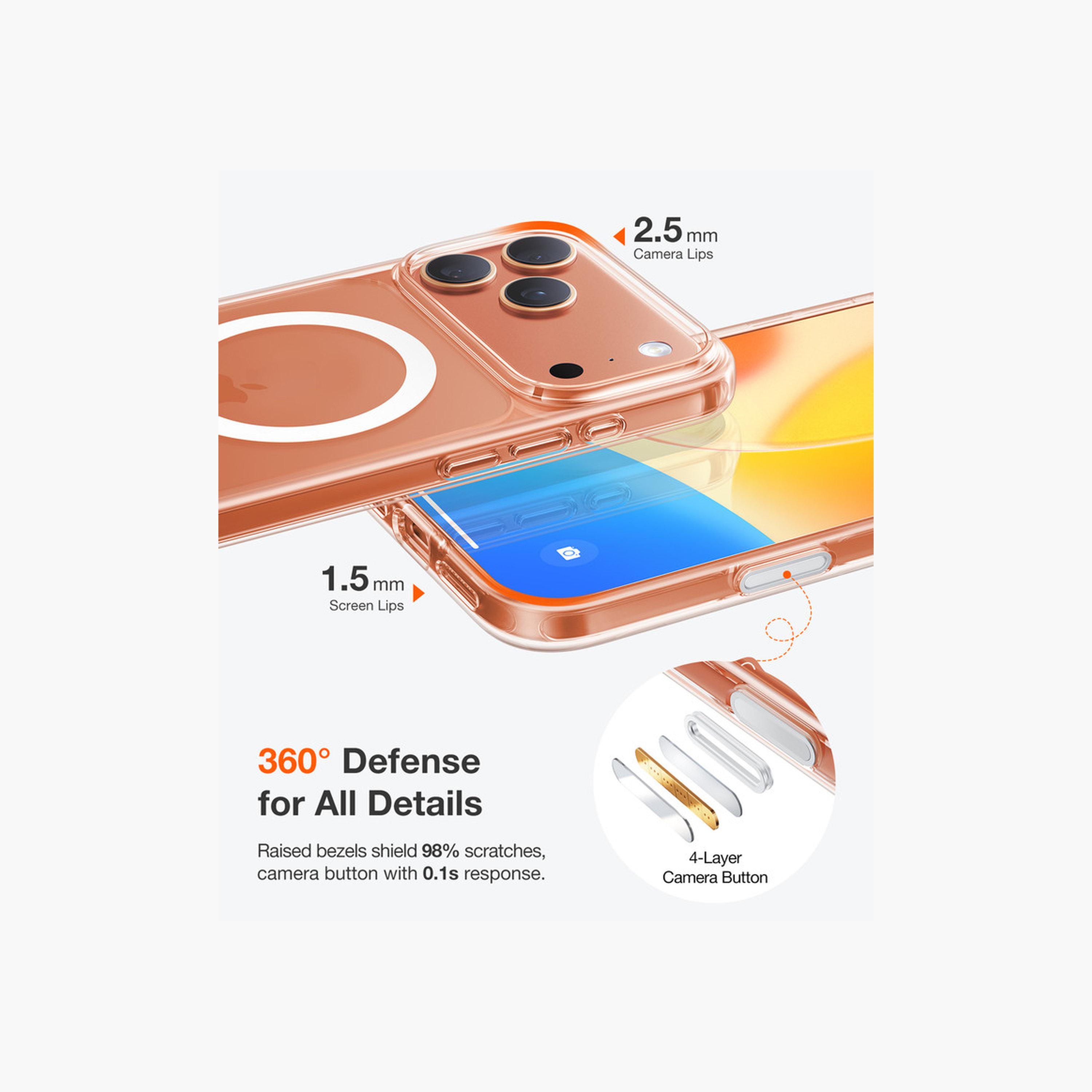 Torras iPhone 17 Pro Guardian-Mag Series Clear Case MagSafe Compatible-electronics-accessories-mobileaccesories-image-4