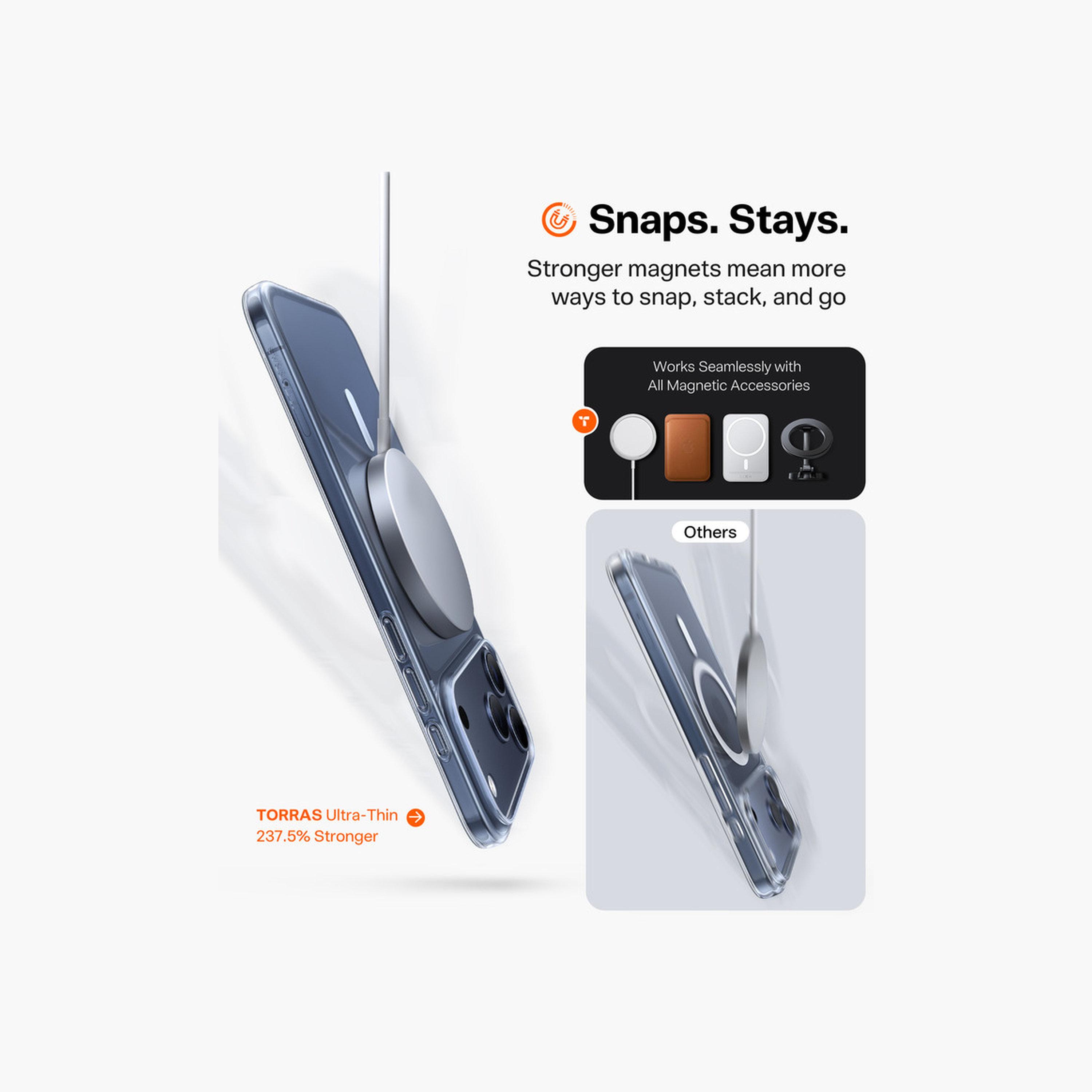 Torras iPhone 17 Pro Max Slimfit-Mag Series Clear Case MagSafe Compatible-electronics-accessories-mobileaccesories-image-2