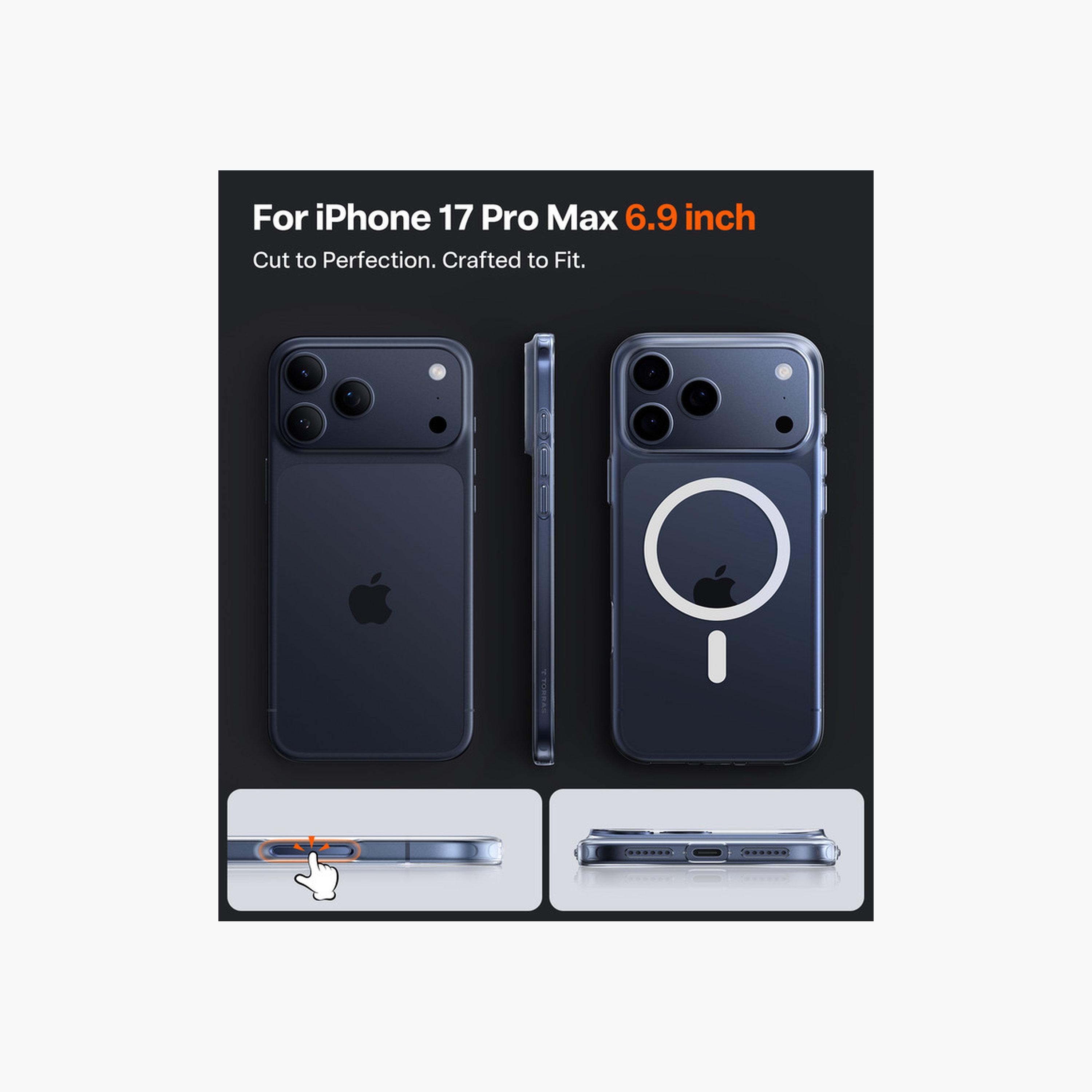 Torras iPhone 17 Pro Max Slimfit-Mag Series Clear Case MagSafe Compatible-electronics-accessories-mobileaccesories-image-3