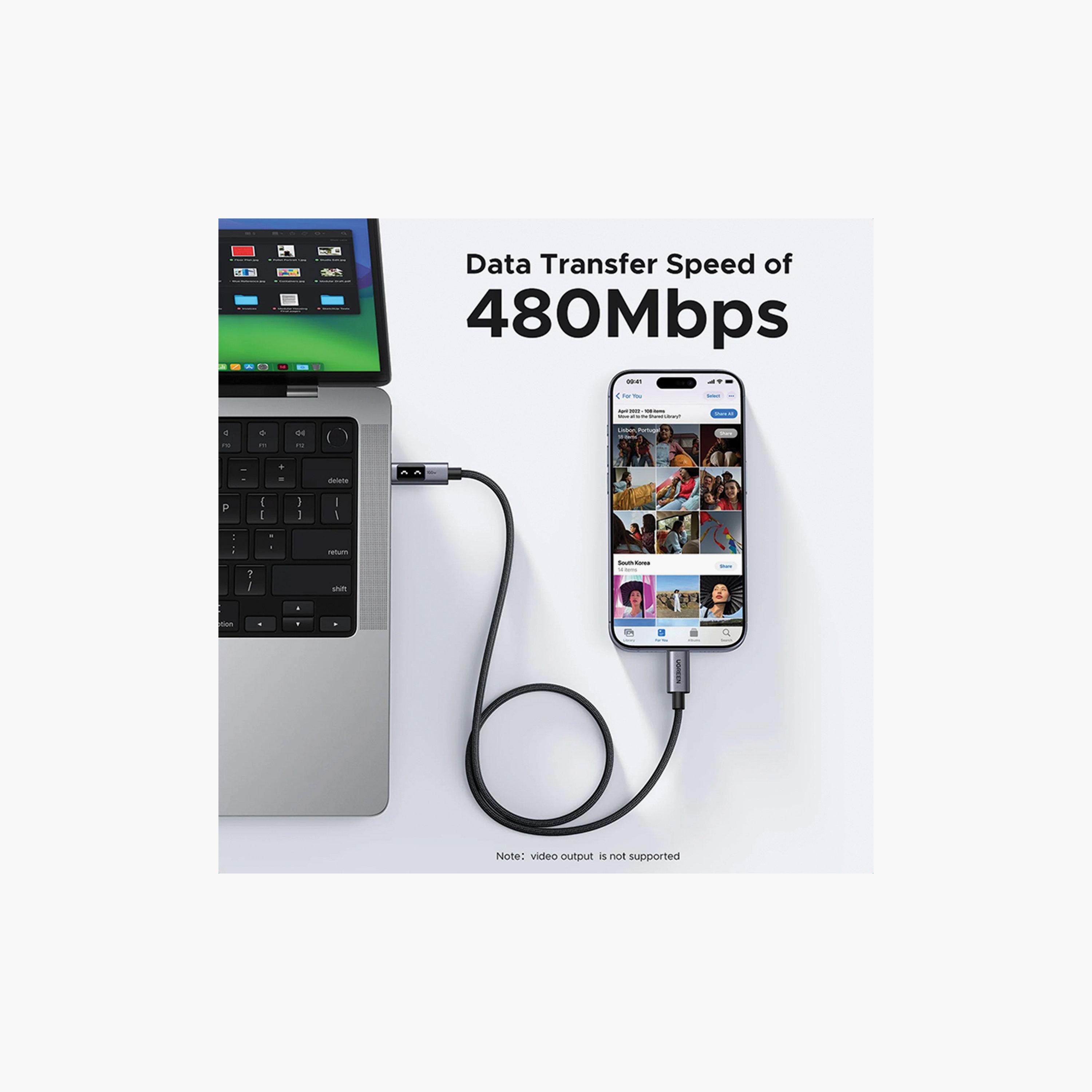 Ugreen USB-C to USB-C 2M 100W Charging Uno Cable-electronics-accessories-mobileaccesories-image-5