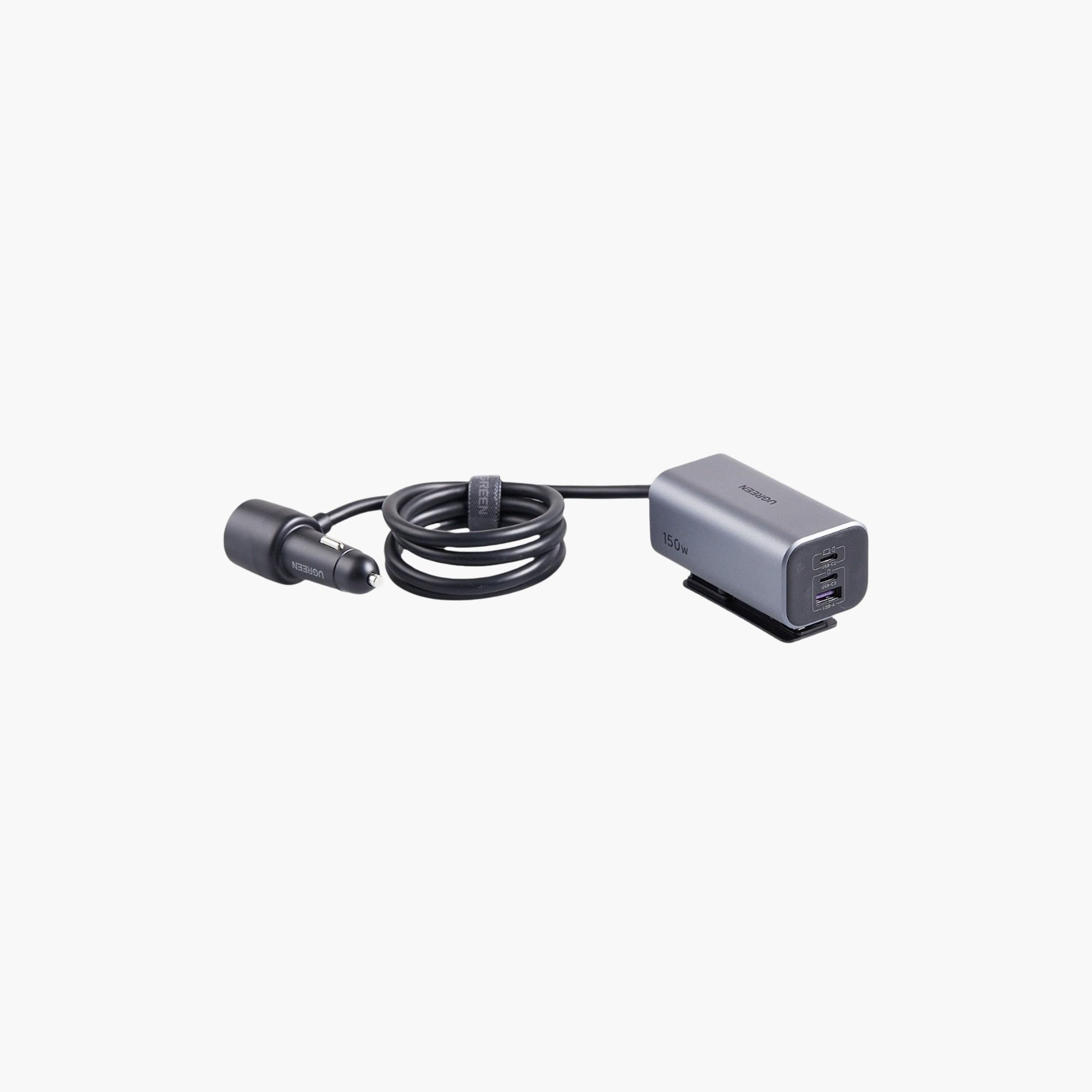 Ugreen 3 USB-C and USB Ports 150W GaN Extended Car Charger Hub-electronics-accessories-mobileaccesories-image-1