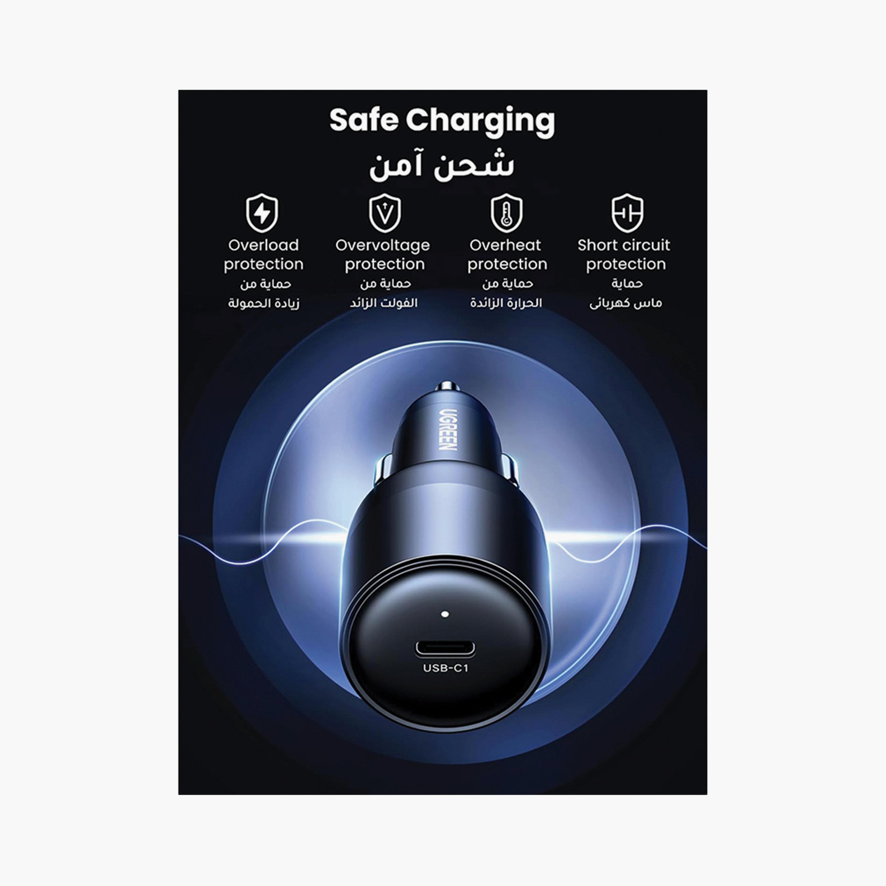Ugreen 3 USB-C and USB Ports 150W GaN Extended Car Charger Hub-electronics-accessories-mobileaccesories-image-6