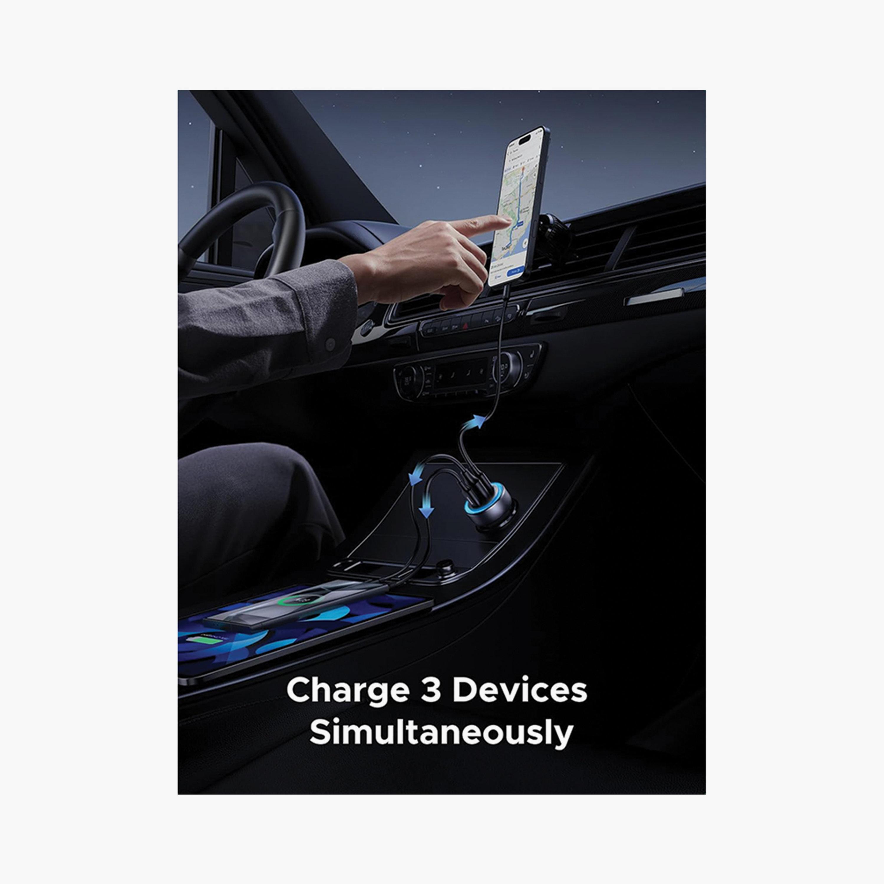 Ugreen 2 USB-C and USB Ports 30W Fast Car Charger-electronics-accessories-mobileaccesories-image-3