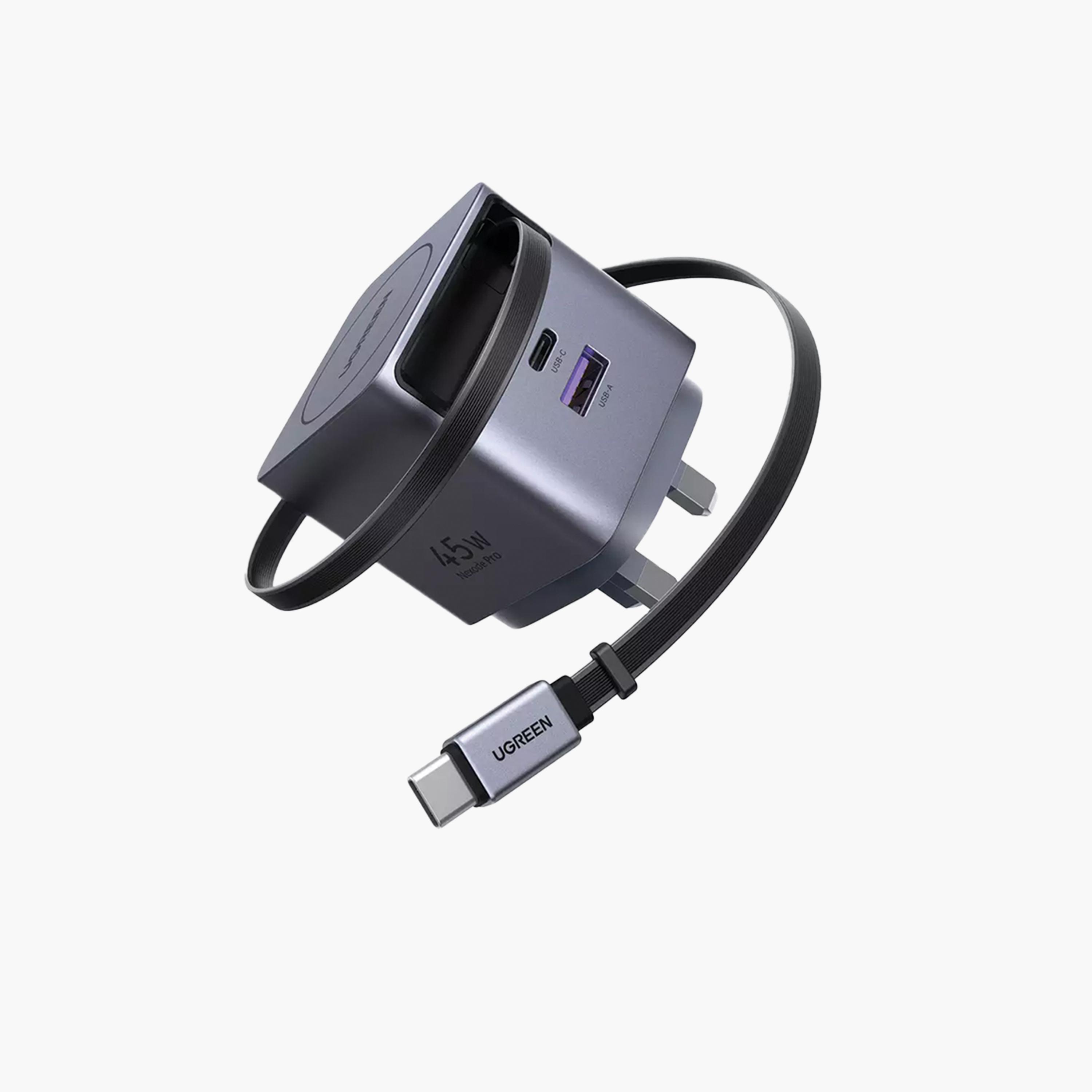 Ugreen USB-C and USB Ports 45W Retractable Nexode Pro Wall Charger-electronics-accessories-mobileaccesories-image-1