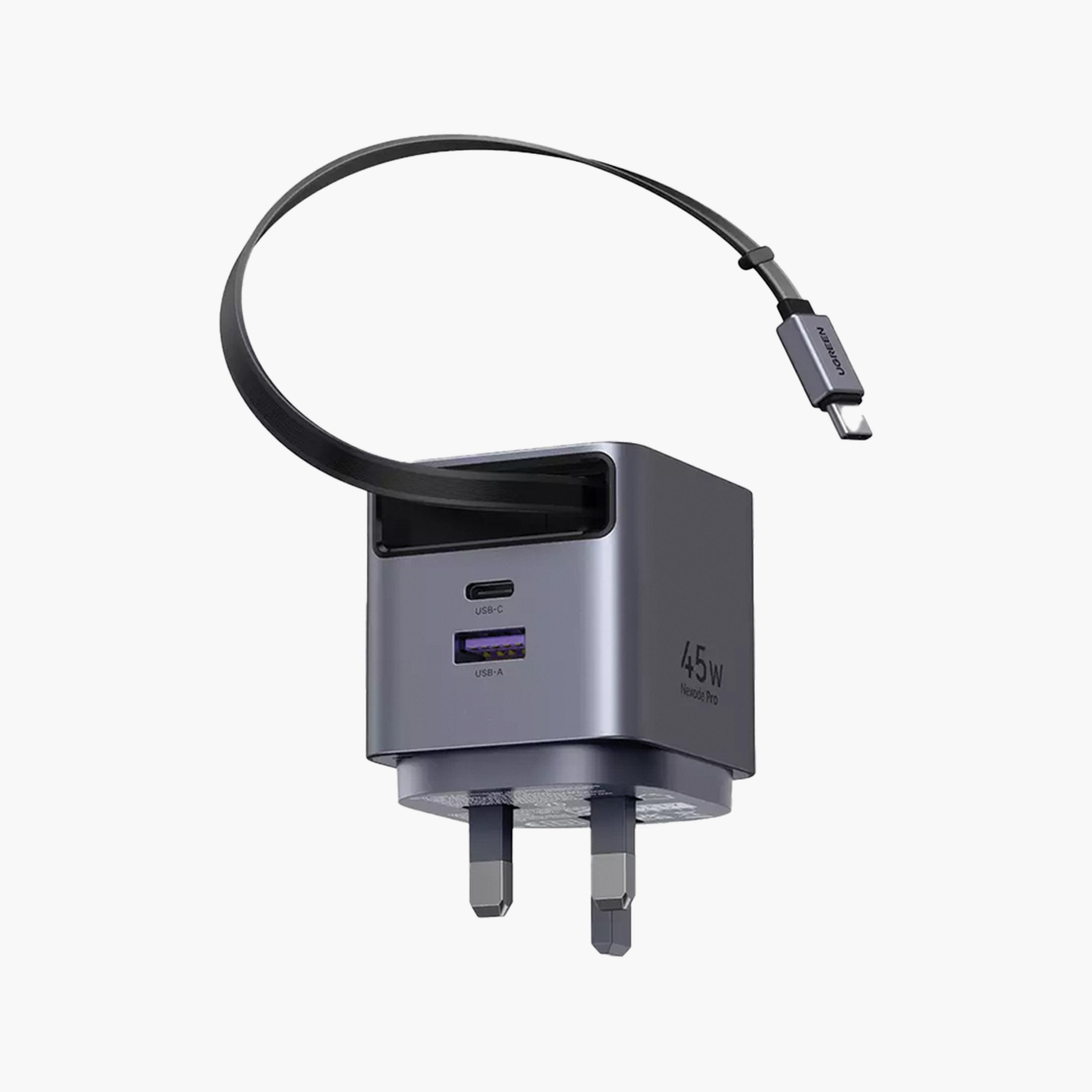 Ugreen USB-C and USB Ports 45W Retractable Nexode Pro Wall Charger-electronics-accessories-mobileaccesories-image-2