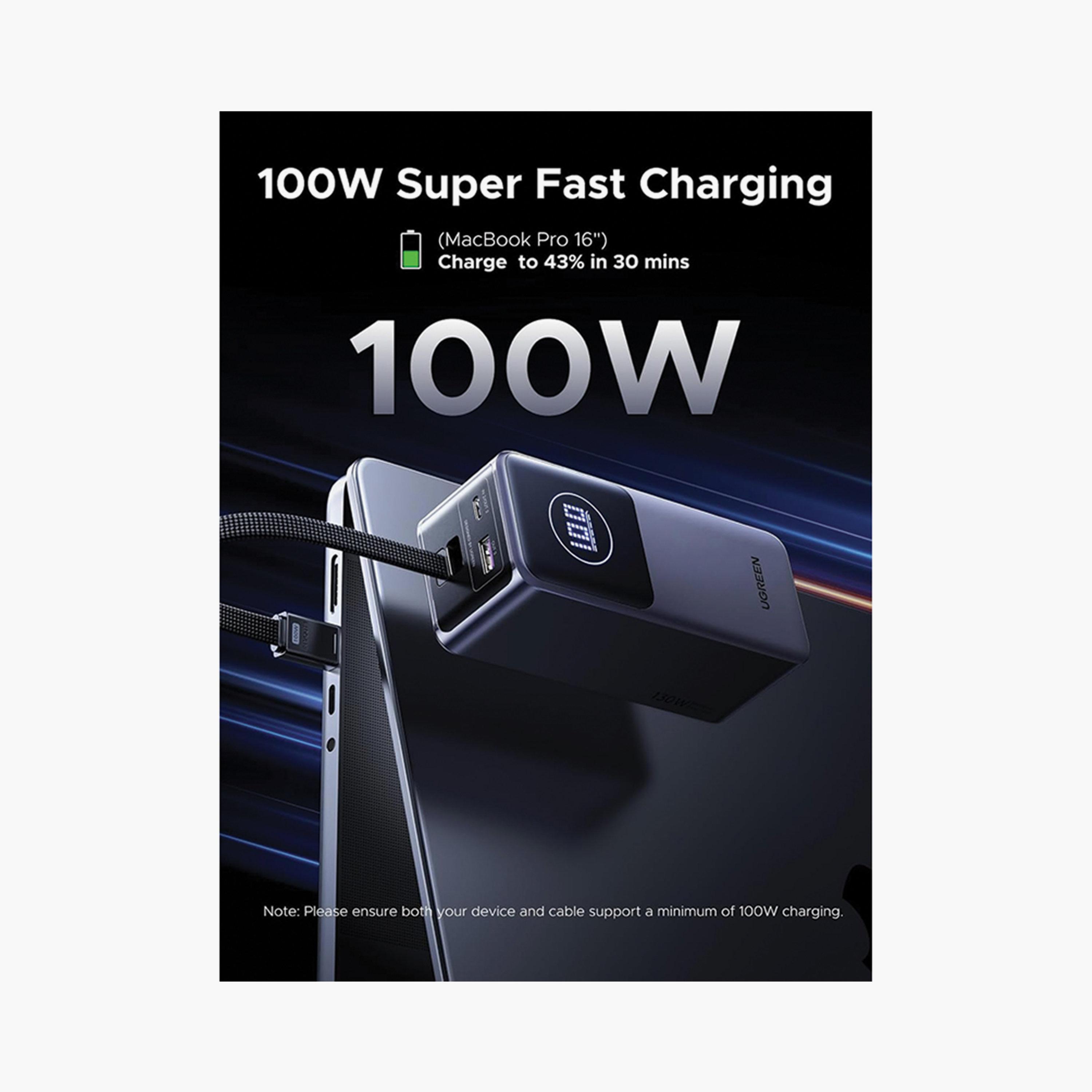 Ugreen USB-C and USB Ports 20000mAh 130W Built-in Cable Nexode Power Bank-electronics-accessories-mobileaccesories-image-3