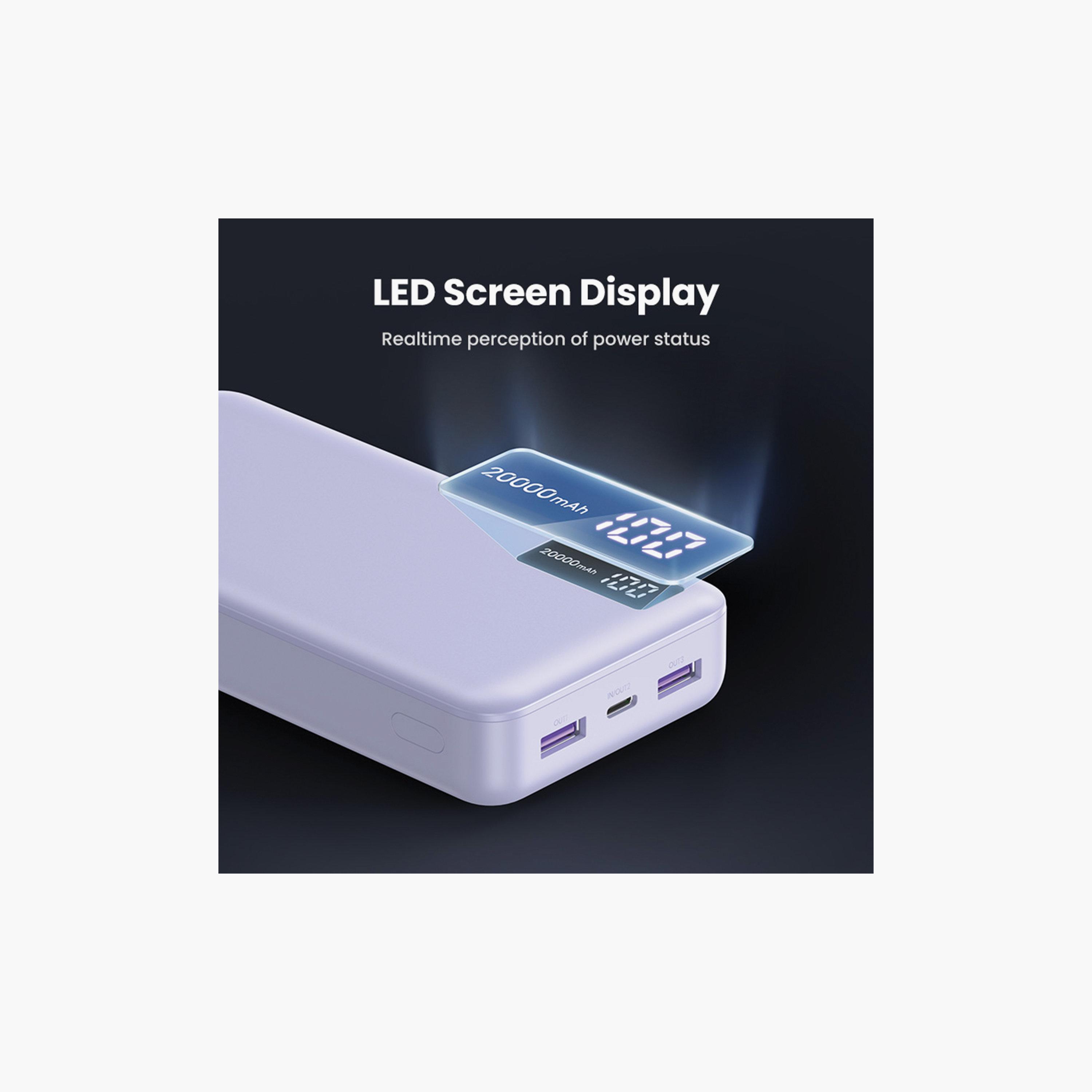 Ugreen USB-C and 2 USB Ports 20000mAh 20W Fast Charging Power Bank-electronics-accessories-mobileaccesories-image-4
