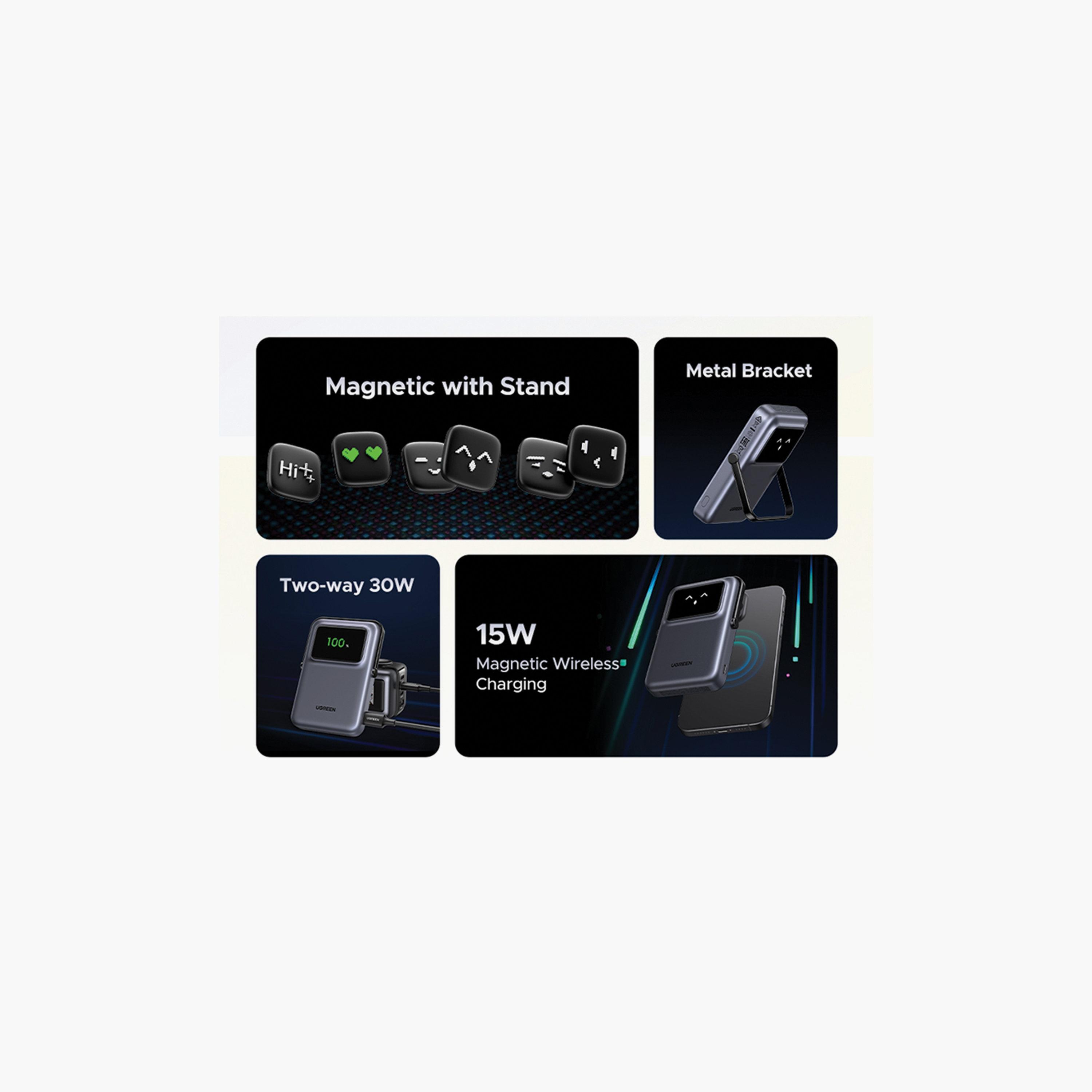 Ugreen 10000mAh 15W Magnetic Wireless MagSafe Uno Power Bank-electronics-accessories-mobileaccesories-image-3