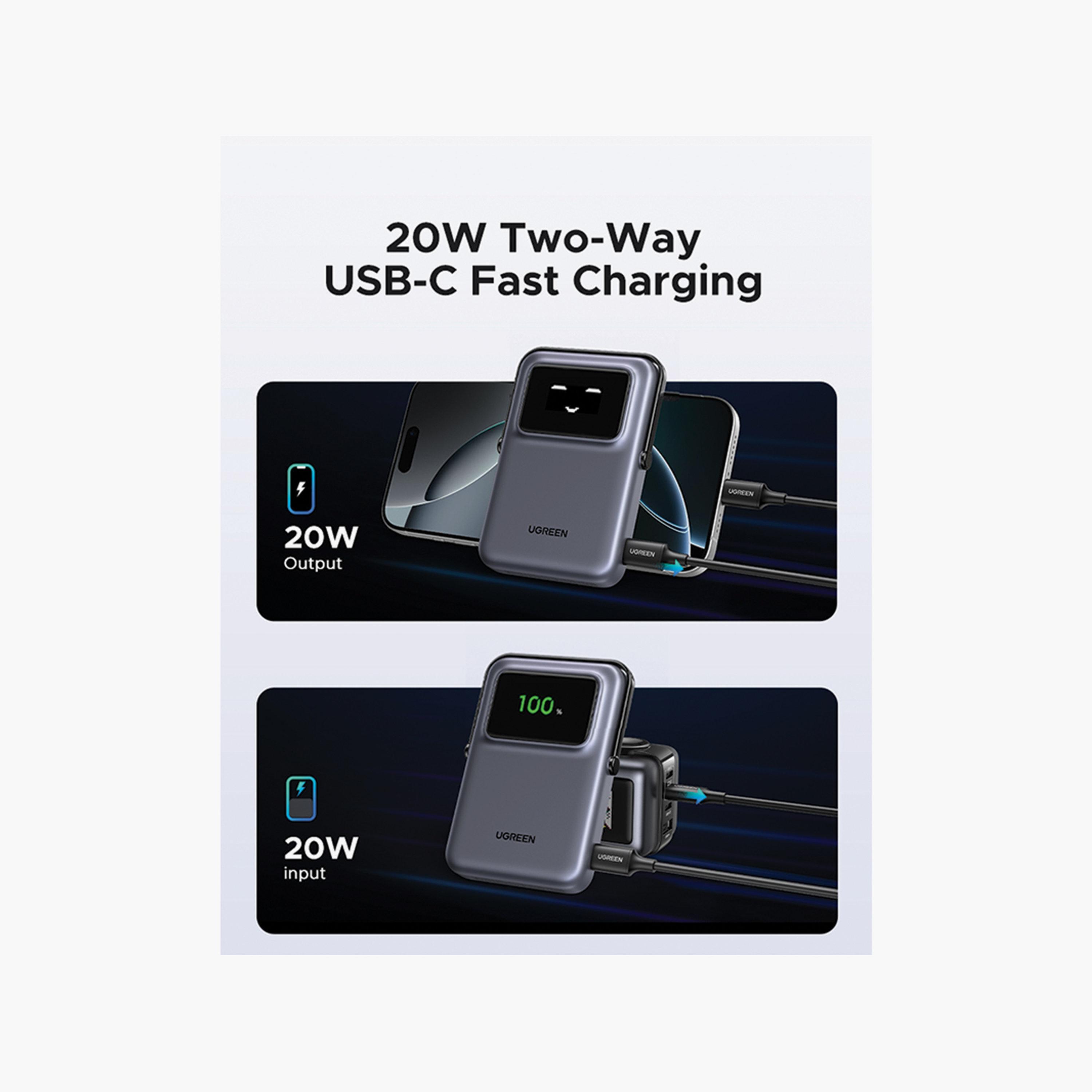 Ugreen 10000mAh 15W Magnetic Wireless MagSafe Uno Power Bank-electronics-accessories-mobileaccesories-image-6
