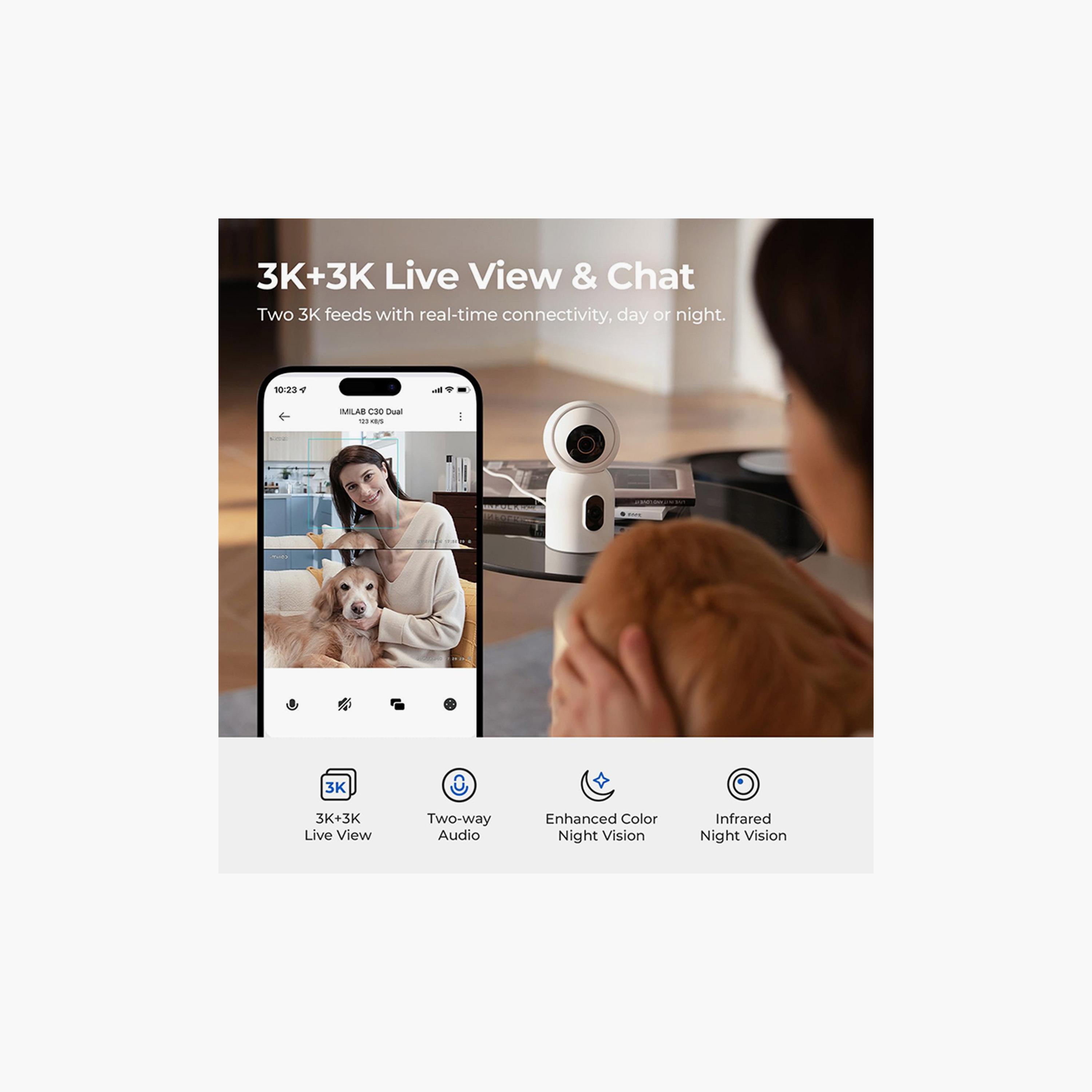 ايميلاب - كاميرا أمان ذكية مزدوجة داخلية مزودة بمدخل واي فاي 3K+3K-electronics-camera-image-4