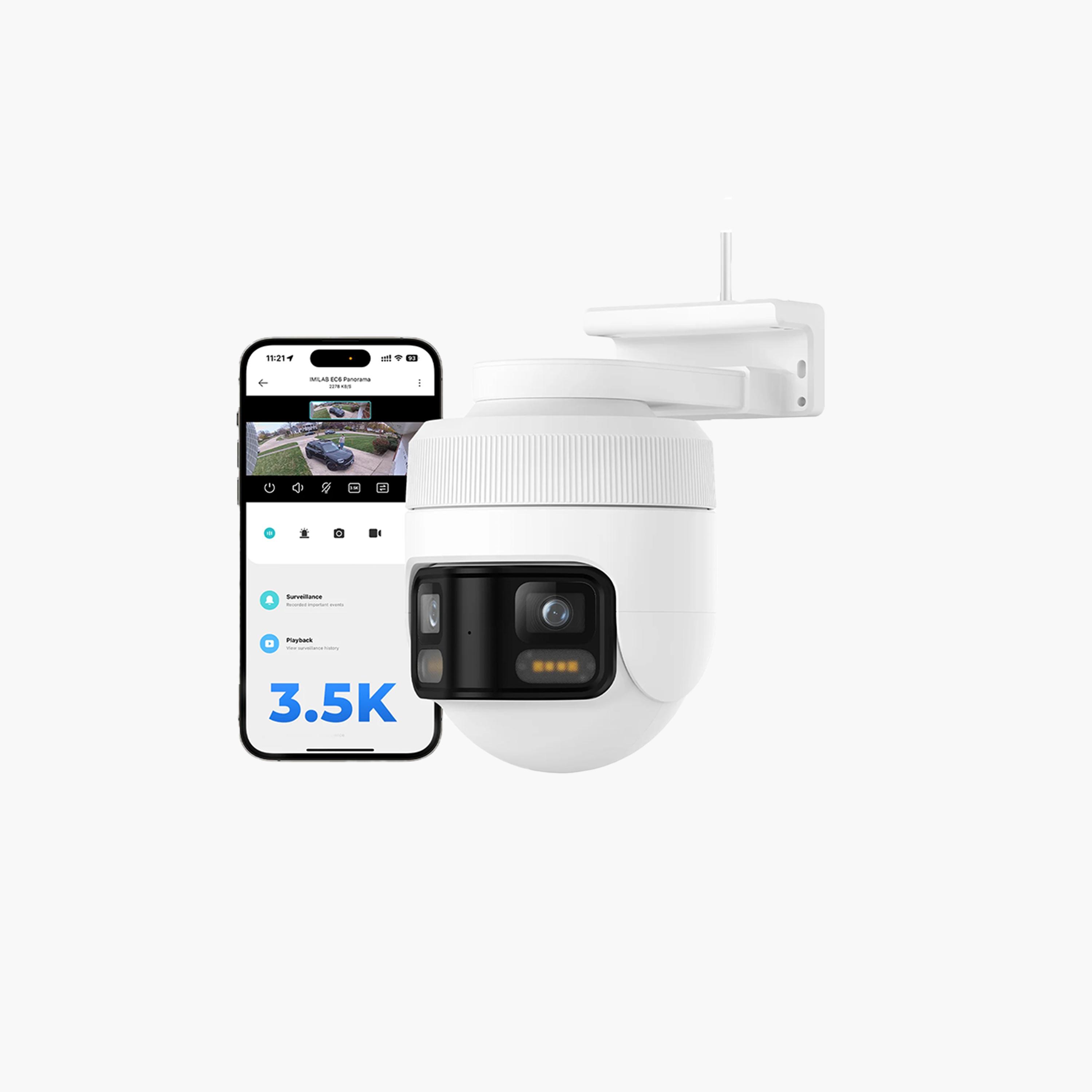 Imilab Outdoor Spotlight Plug-in Wi-Fi 3.5K EC6 Panorama Smart Security Camera-electronics-camera-image-1