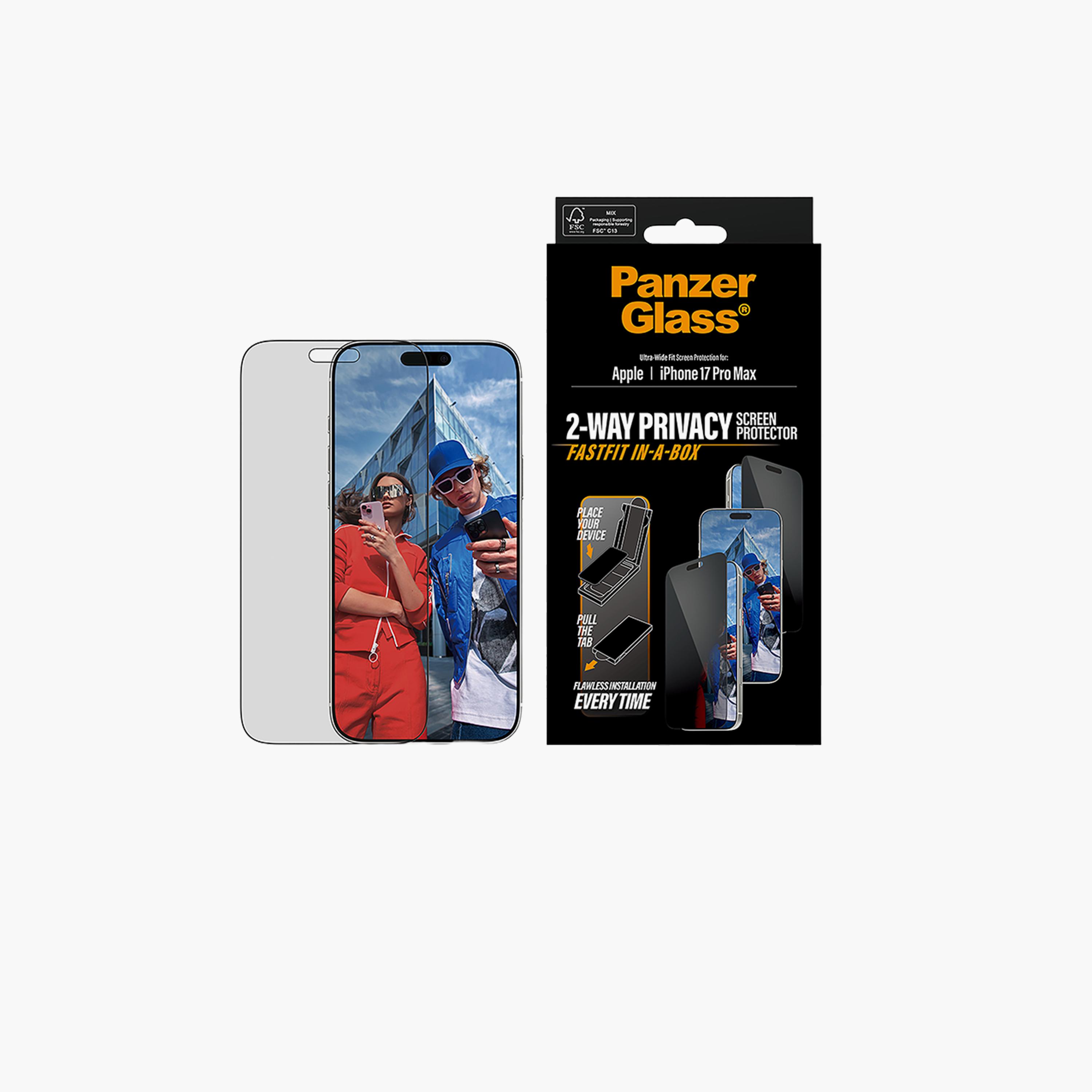 PanzerGlass iPhone 17 Pro Max Ultra-Wide Fit Black Frame Privacy Screen Protector-electronics-accessories-mobileaccesories-image-3