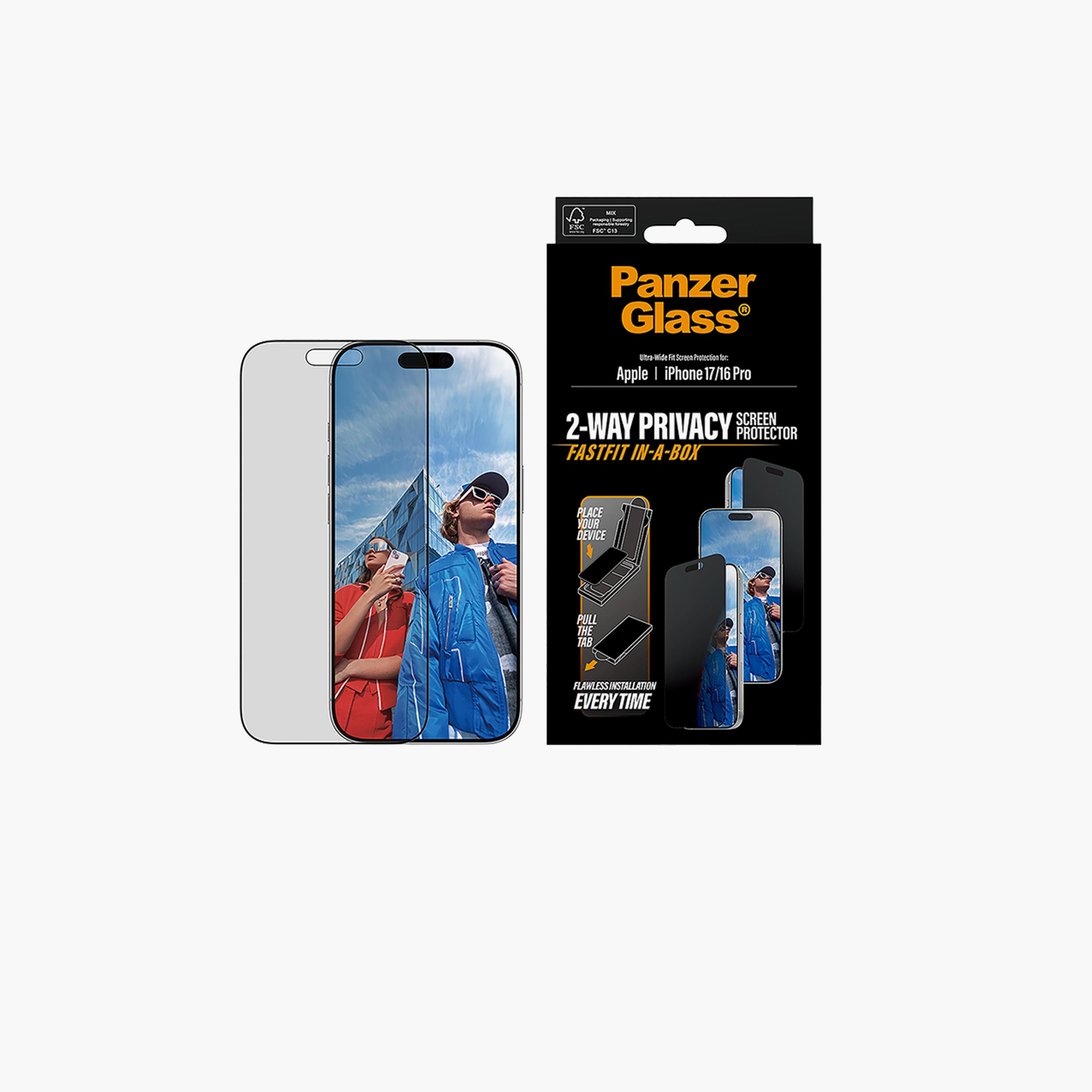 PanzerGlass iPhone 17 Ultra-Wide Fit Black Frame Privacy Screen Protector-electronics-accessories-mobileaccesories-image-3