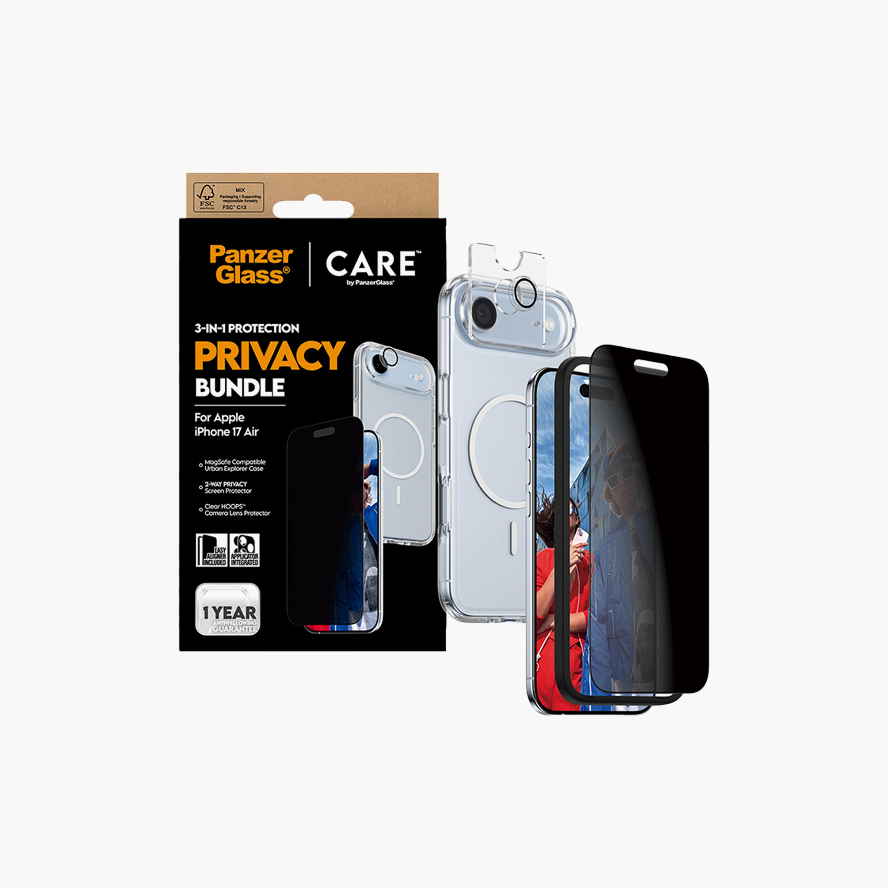 PanzerGlass iPhone 17 Air 3-in-1 Flagship CARE Protection Package Privacy-electronics-accessories-mobileaccesories-image-2