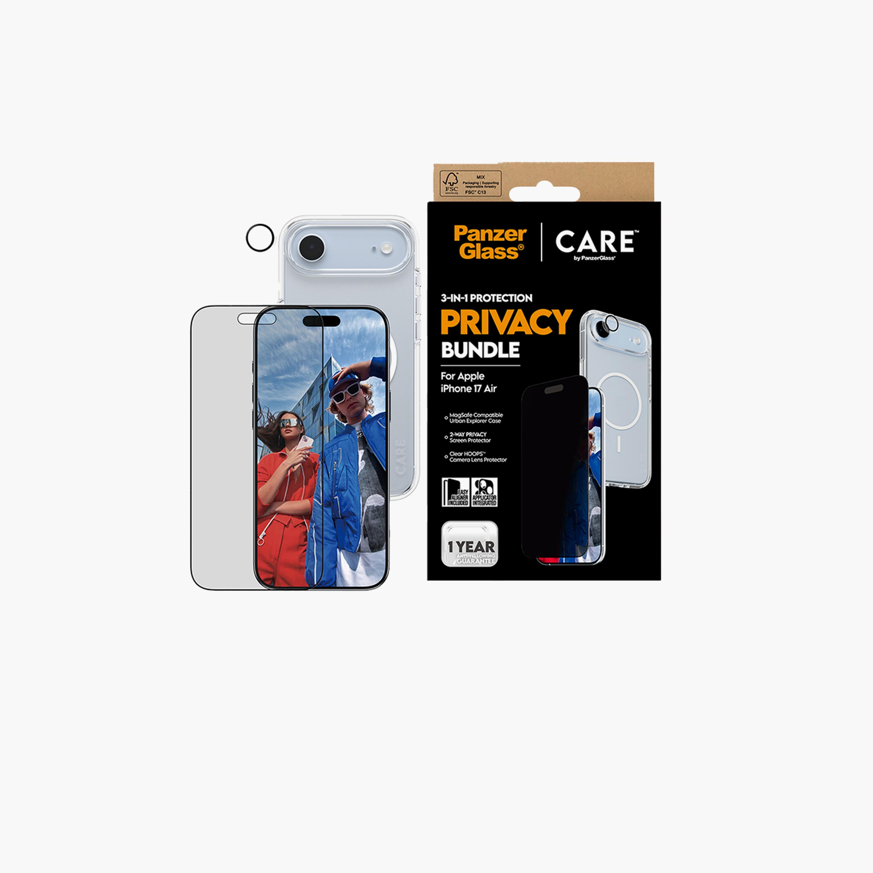 PanzerGlass iPhone 17 Air 3-in-1 Flagship CARE Protection Package Privacy-electronics-accessories-mobileaccesories-image-3