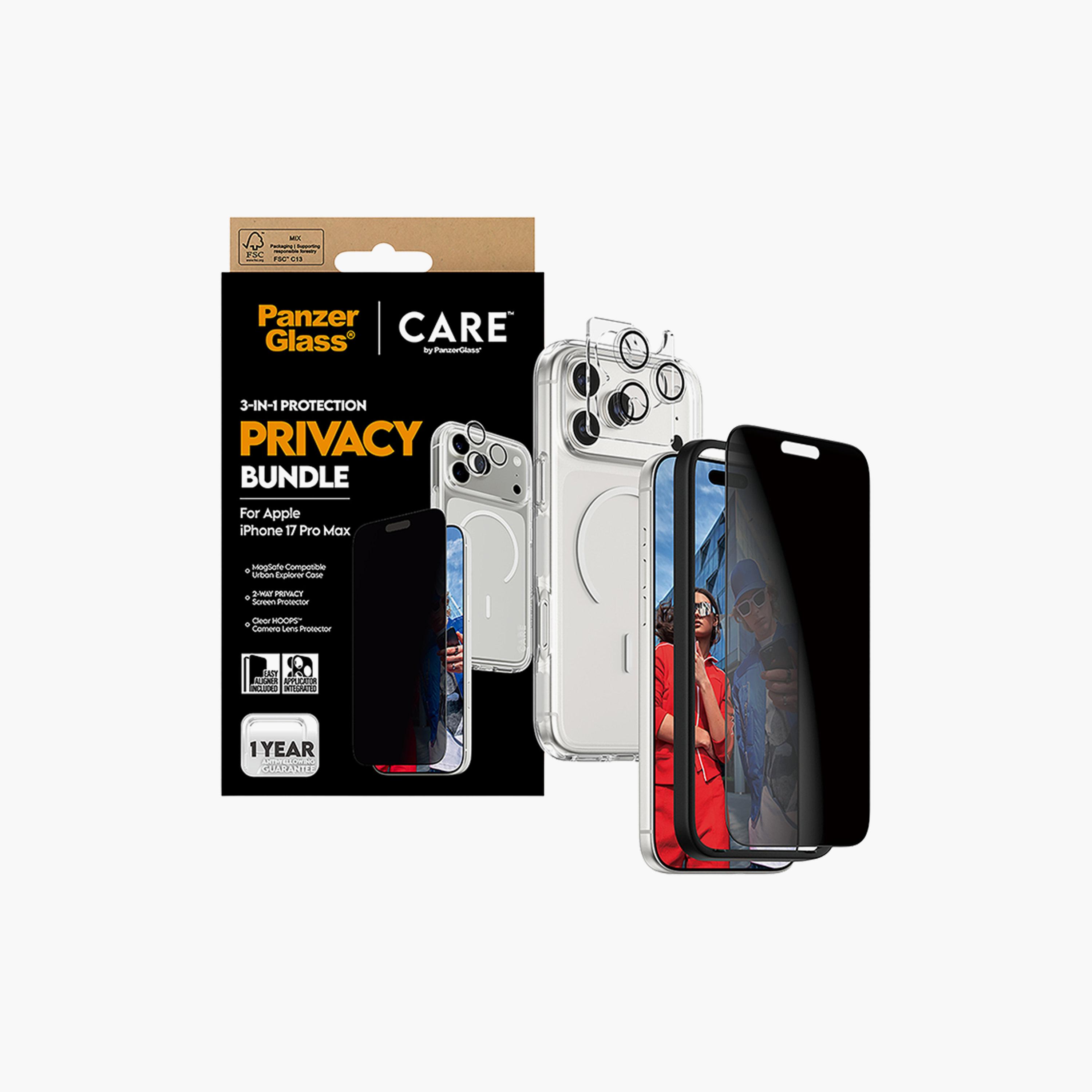 PanzerGlass iPhone 17 Pro Max 3-in-1 Flagship CARE Protection Package Privacy-electronics-accessories-mobileaccesories-image-2