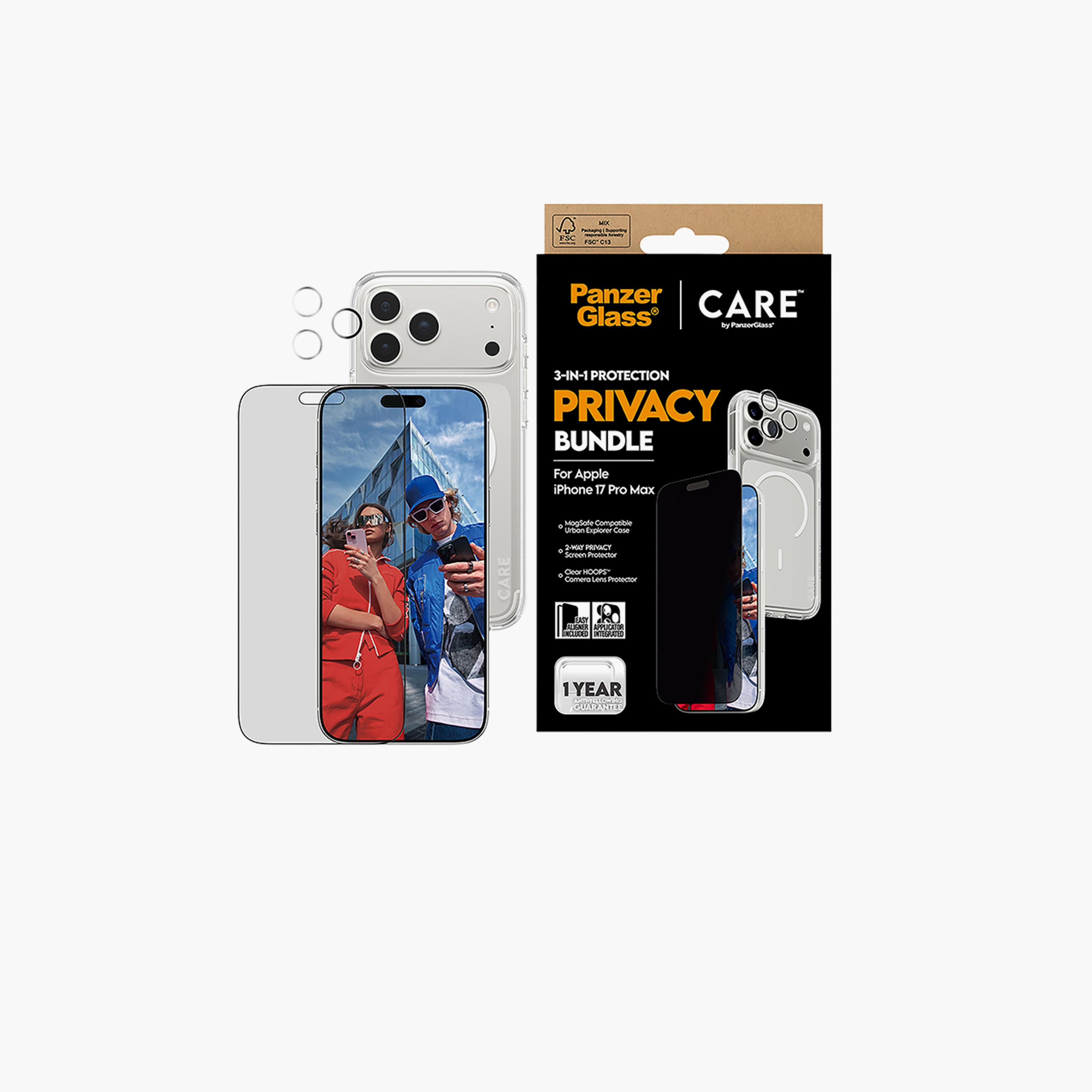 PanzerGlass iPhone 17 Pro Max 3-in-1 Flagship CARE Protection Package Privacy-electronics-accessories-mobileaccesories-image-3