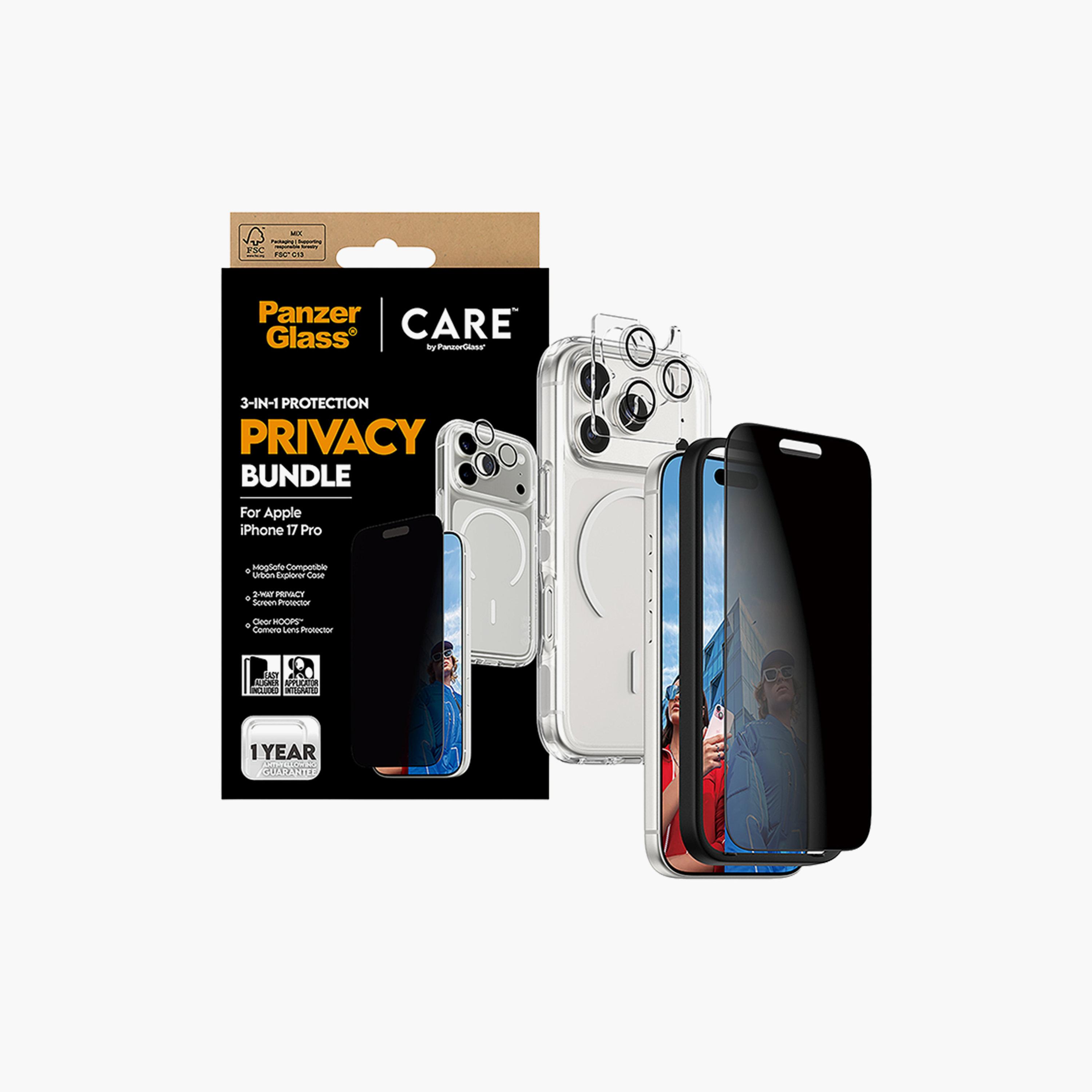 PanzerGlass iPhone 17 Pro 3-in-1 Flagship CARE Protection Package Privacy-electronics-accessories-mobileaccesories-image-2