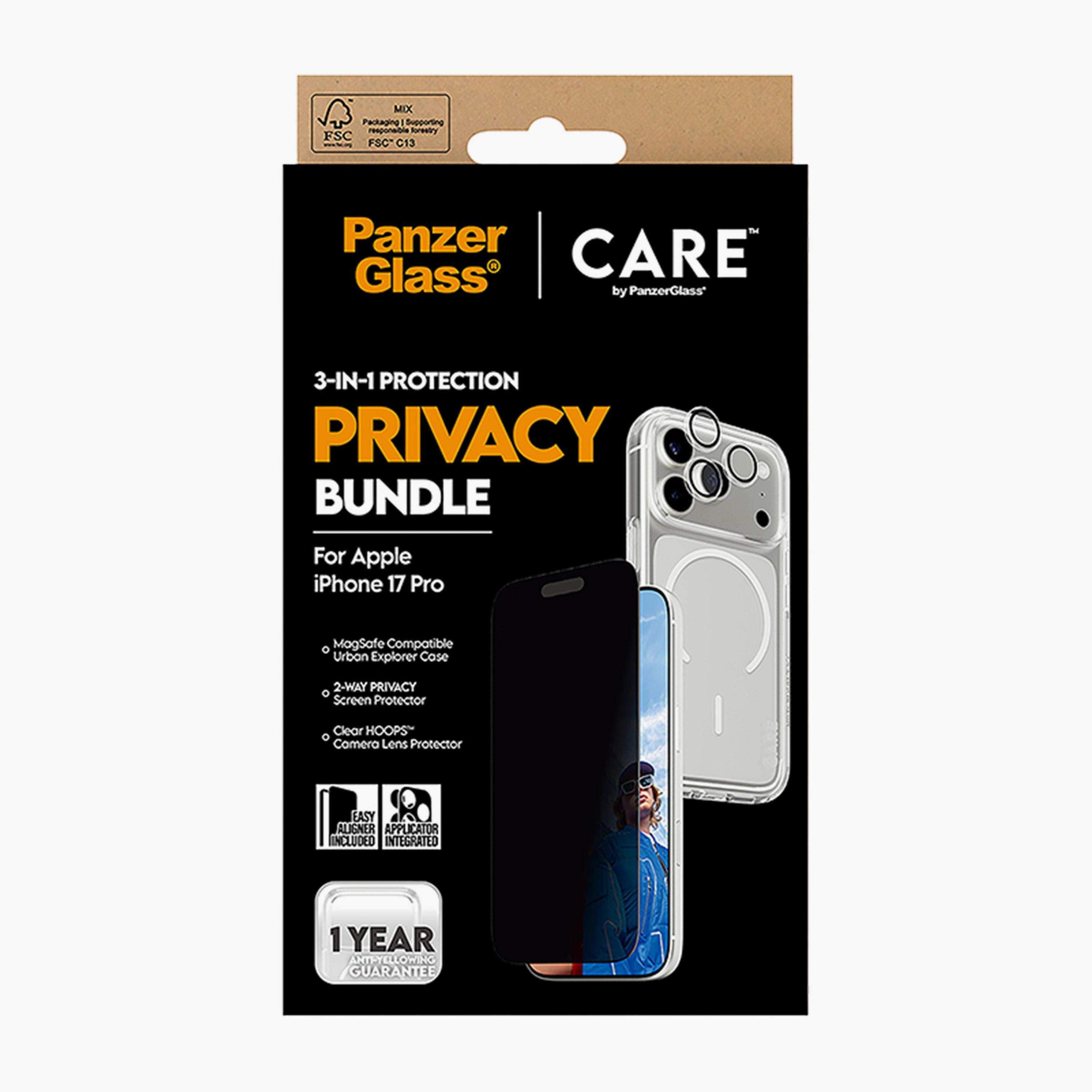 PanzerGlass iPhone 17 Pro 3-in-1 Flagship CARE Protection Package Privacy-electronics-accessories-mobileaccesories-image-5