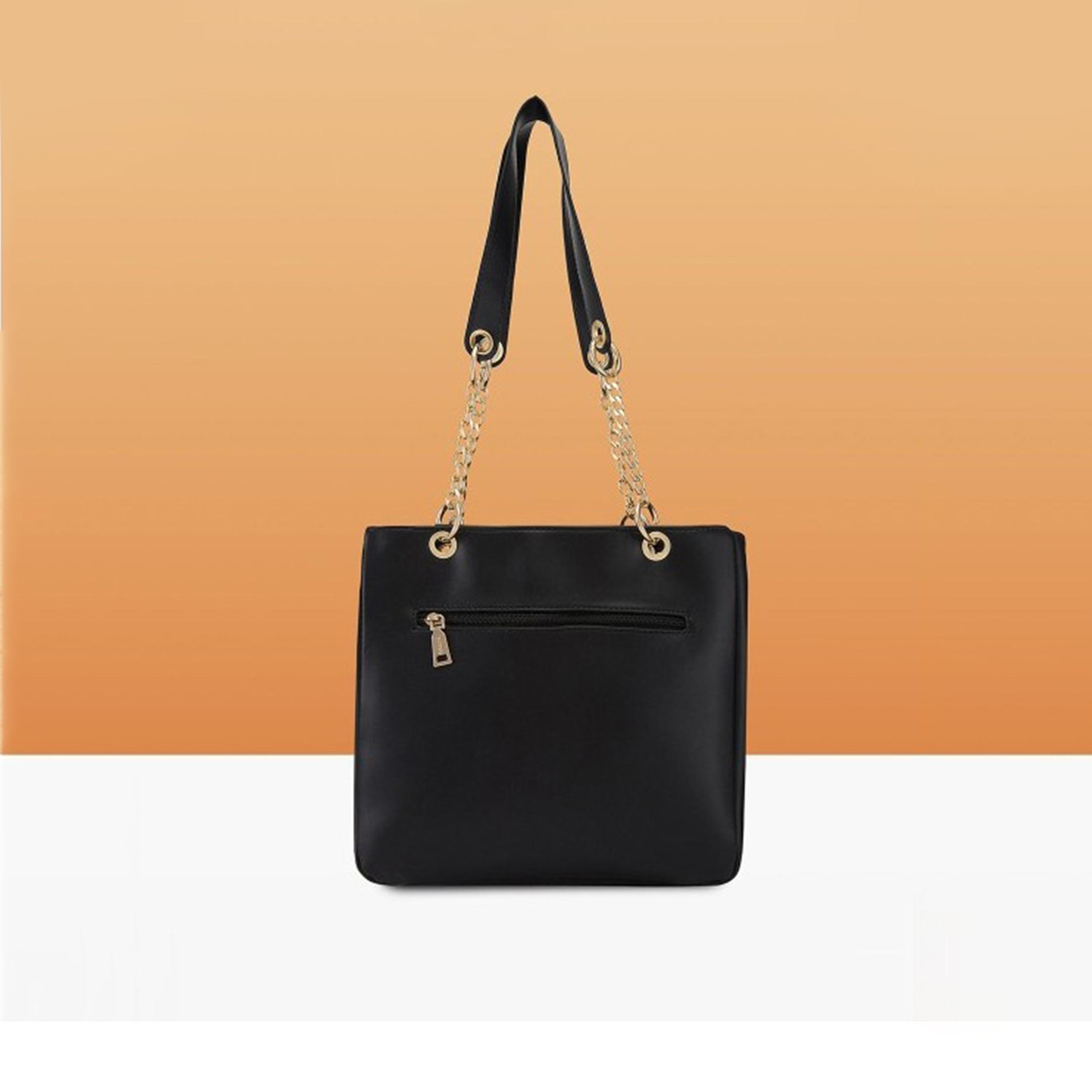 كابريس - شنطة أبينا سادة بمقبض مزدوج وسحاب | 30 × 25 × 12 سم-women-bagsandwallets-handbags-image-3