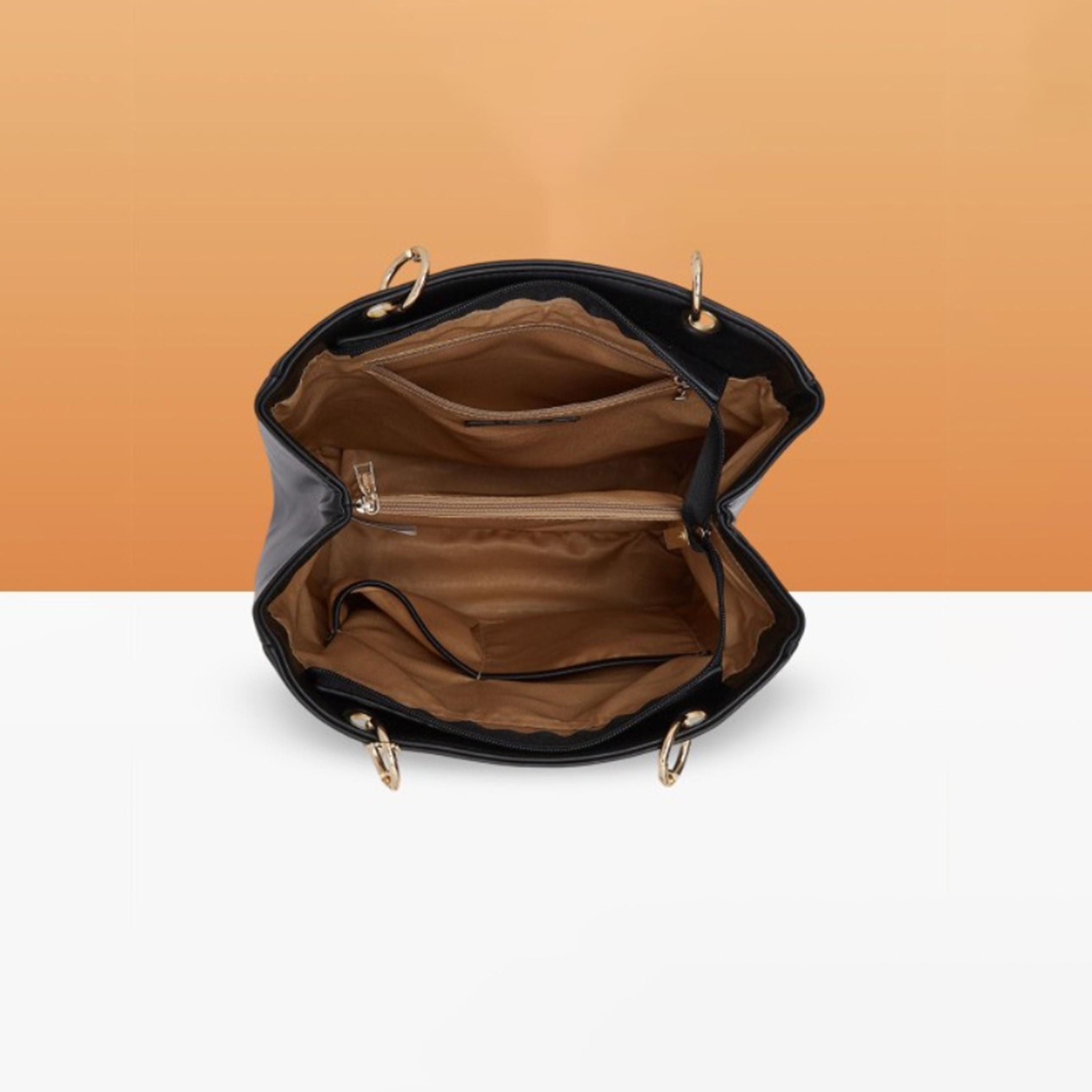كابريس - شنطة أبينا سادة بمقبض مزدوج وسحاب | 30 × 25 × 12 سم-women-bagsandwallets-handbags-image-5