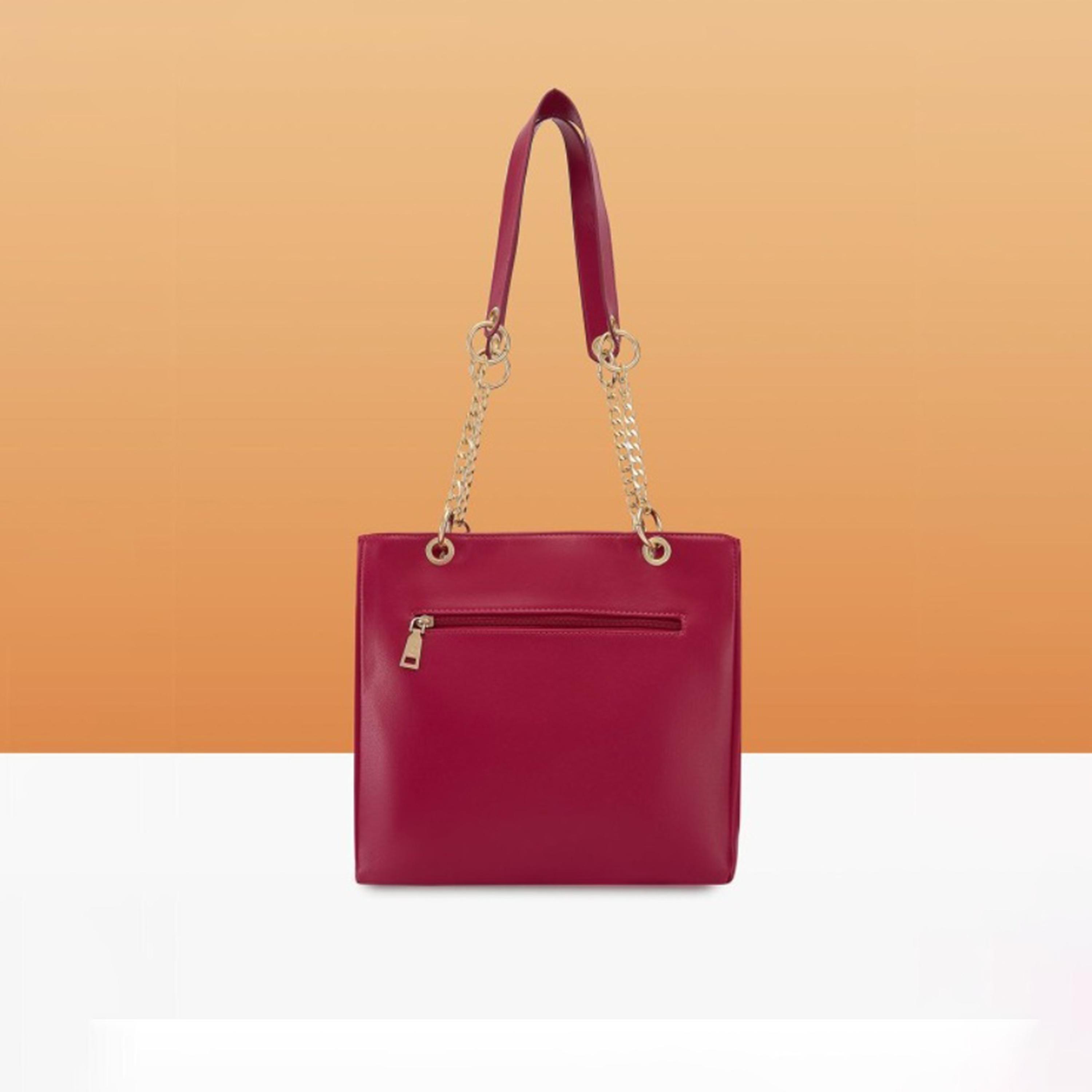 Caprese Abena Plain Double Handle Tote Bag with Zipper | 30 x 25 x 12 CM-women-bagsandwallets-handbags-image-2