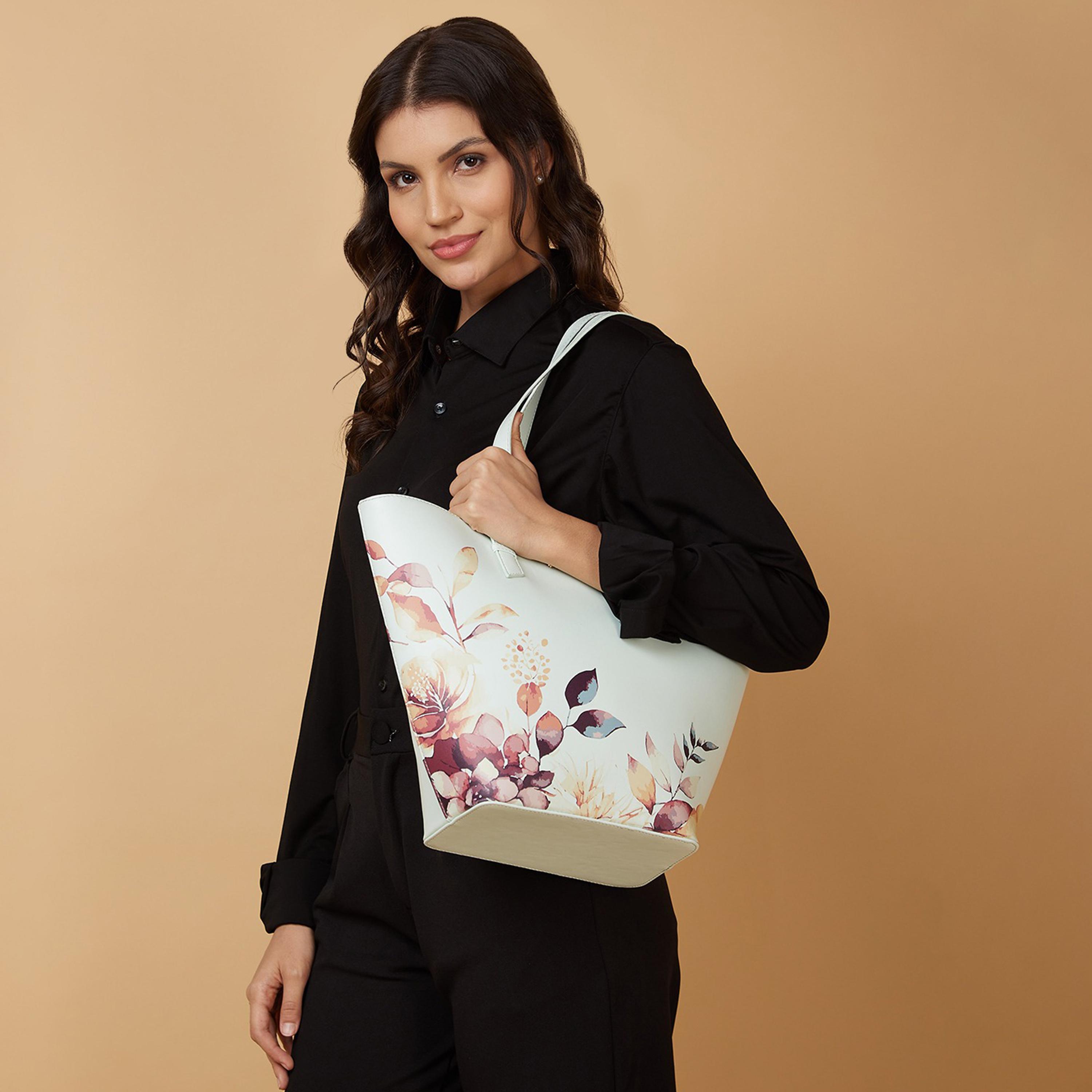 Caprese Alaya Printed Double Handle Satchel Bag with Zipper | 28 x 22 x 11 CM-women-bagsandwallets-handbags-image-3