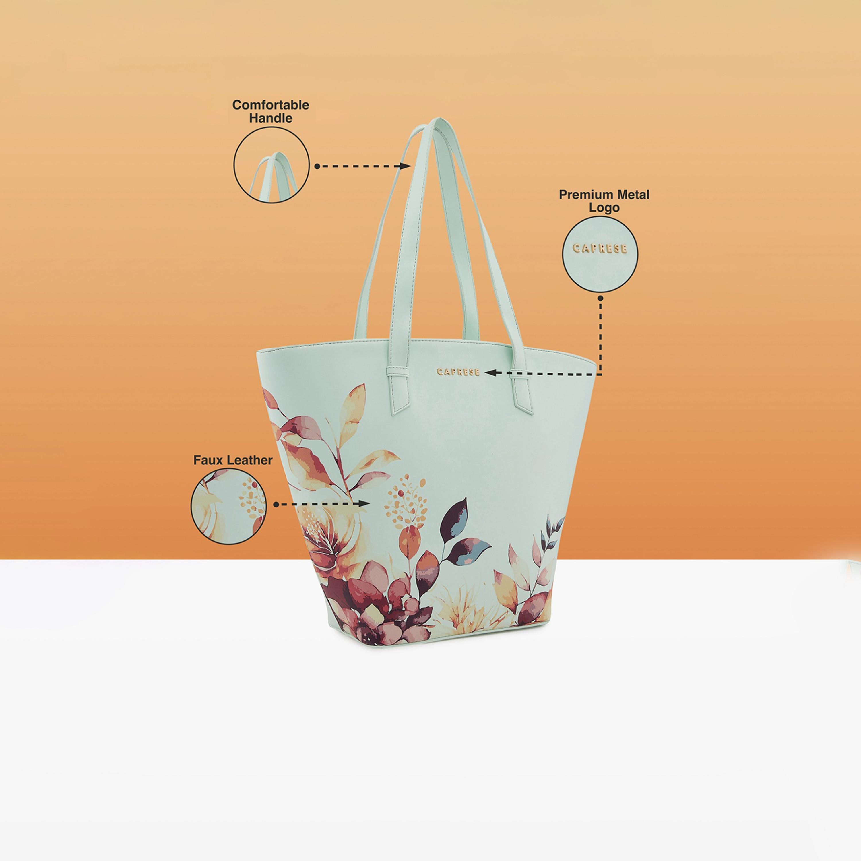 Caprese Alaya Printed Double Handle Satchel Bag with Zipper | 28 x 22 x 11 CM-women-bagsandwallets-handbags-image-4