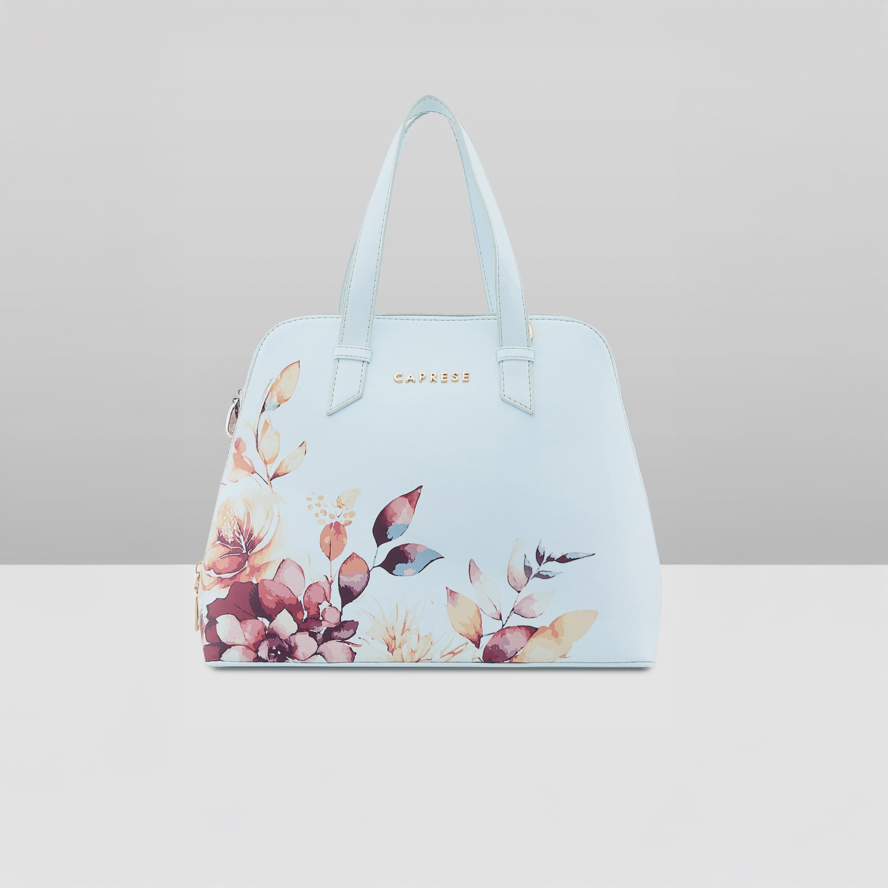 Caprese Alaya Printed Double Handle Satchel Bag with Zipper and Detachable Strap | 28 x 22 x 11 CM-women-bagsandwallets-handbags-image-1