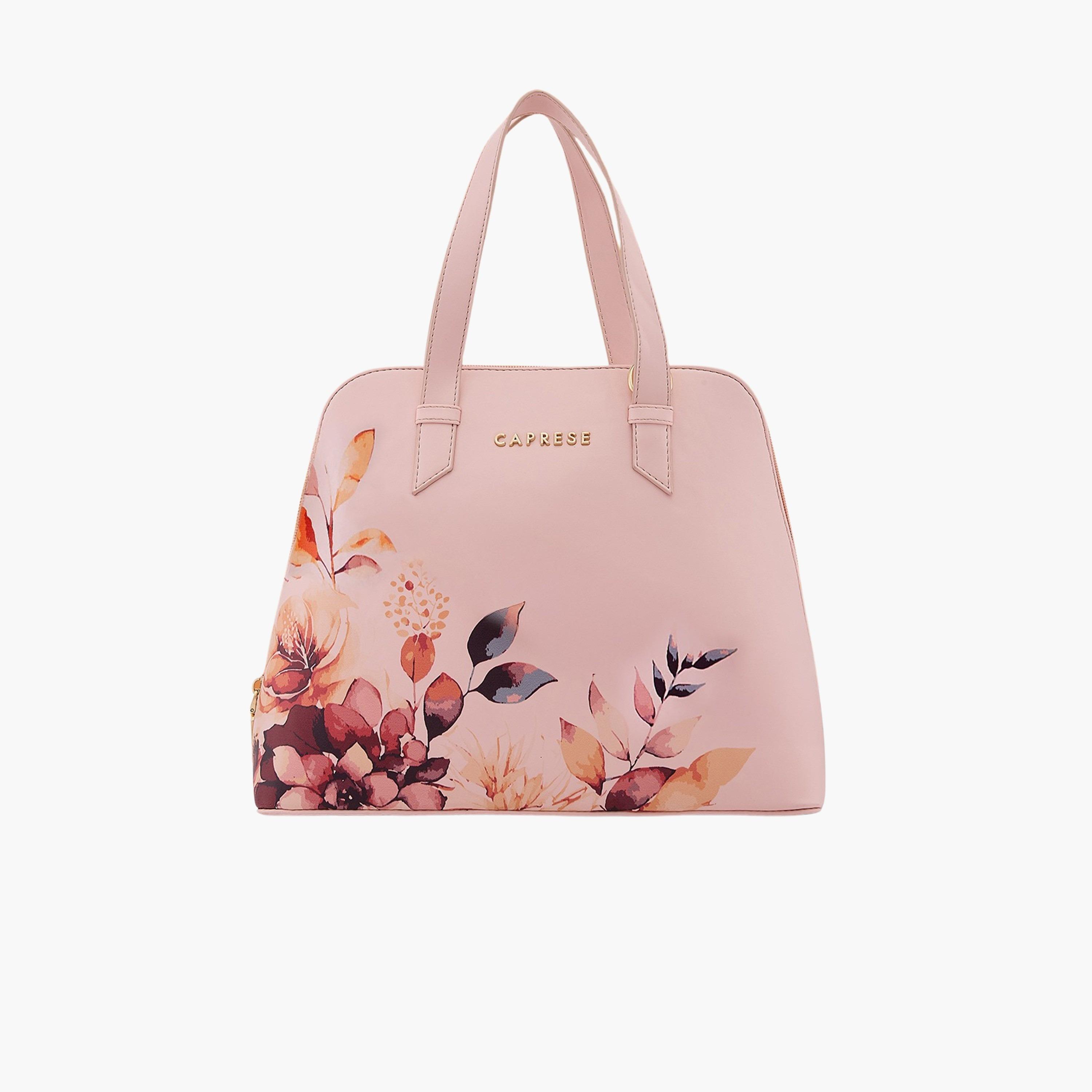 Caprese Alaya Printed Double Handle Satchel Bag with Zipper and Detachable Strap | 28 x 22 x 11 CM-women-bagsandwallets-handbags-image-1