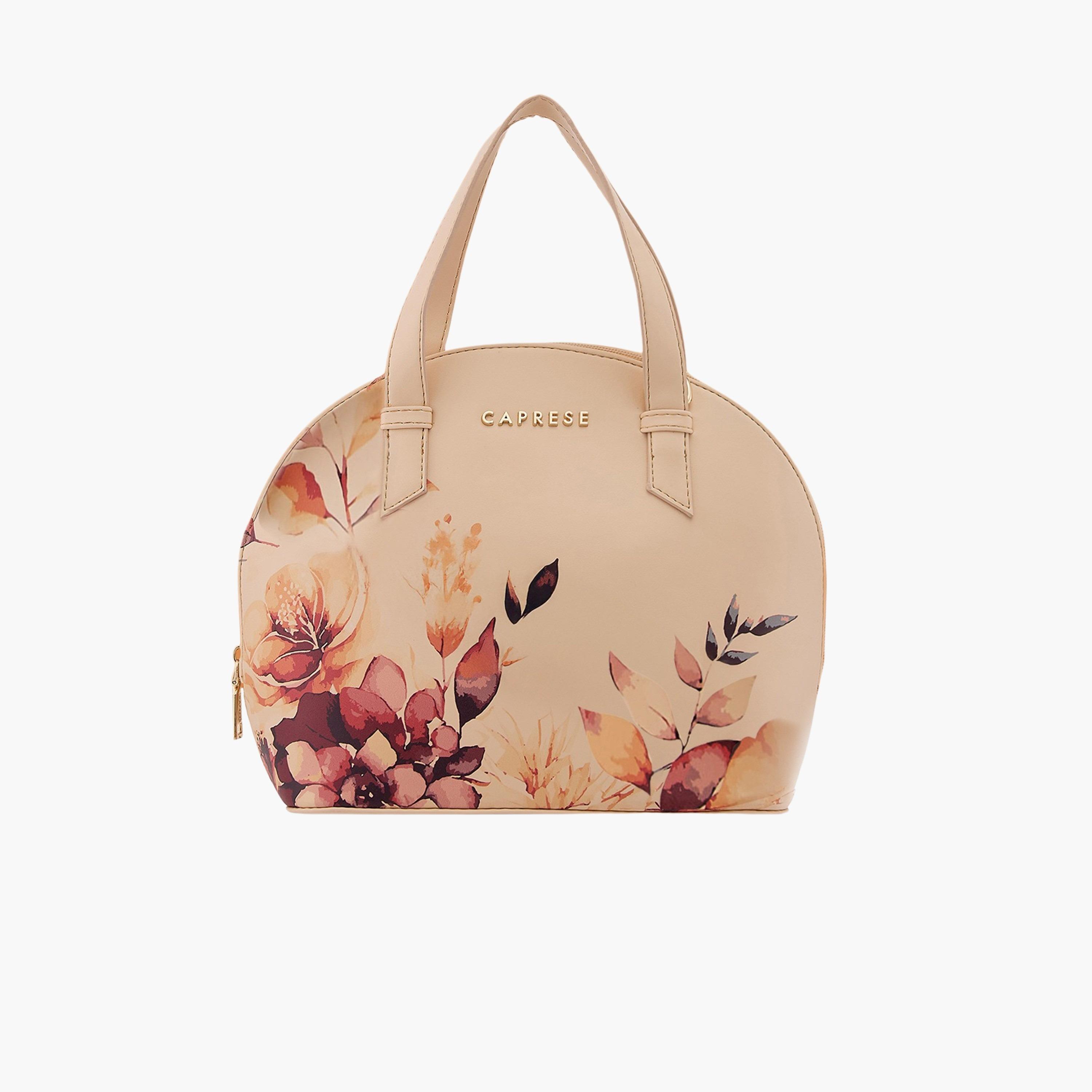 Caprese Alaya Printed Double Handle Satchel Bag with Zipper and Detachable Strap | 28 x 22 x 11 CM-women-bagsandwallets-handbags-image-1