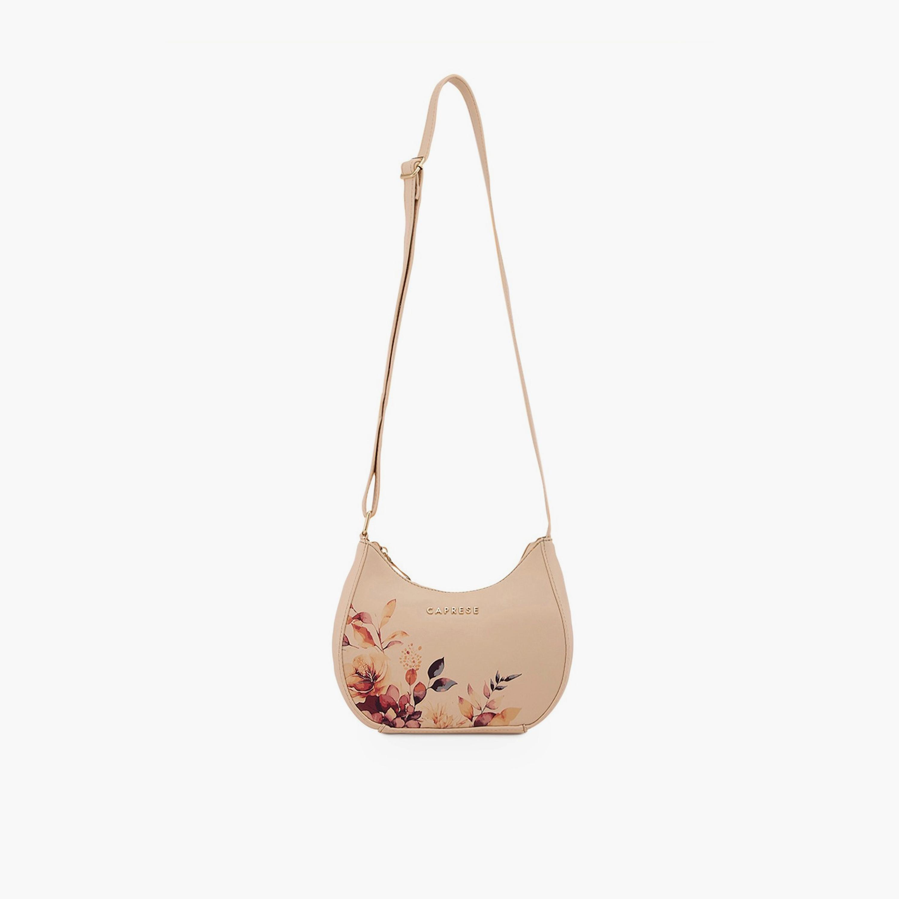 كابريس - شنطة كتف ألايا مطبوعة بسحاب وحزام قابل للتعديل | 22 × 18 × 8 سم-women-bagsandwallets-handbags-image-1
