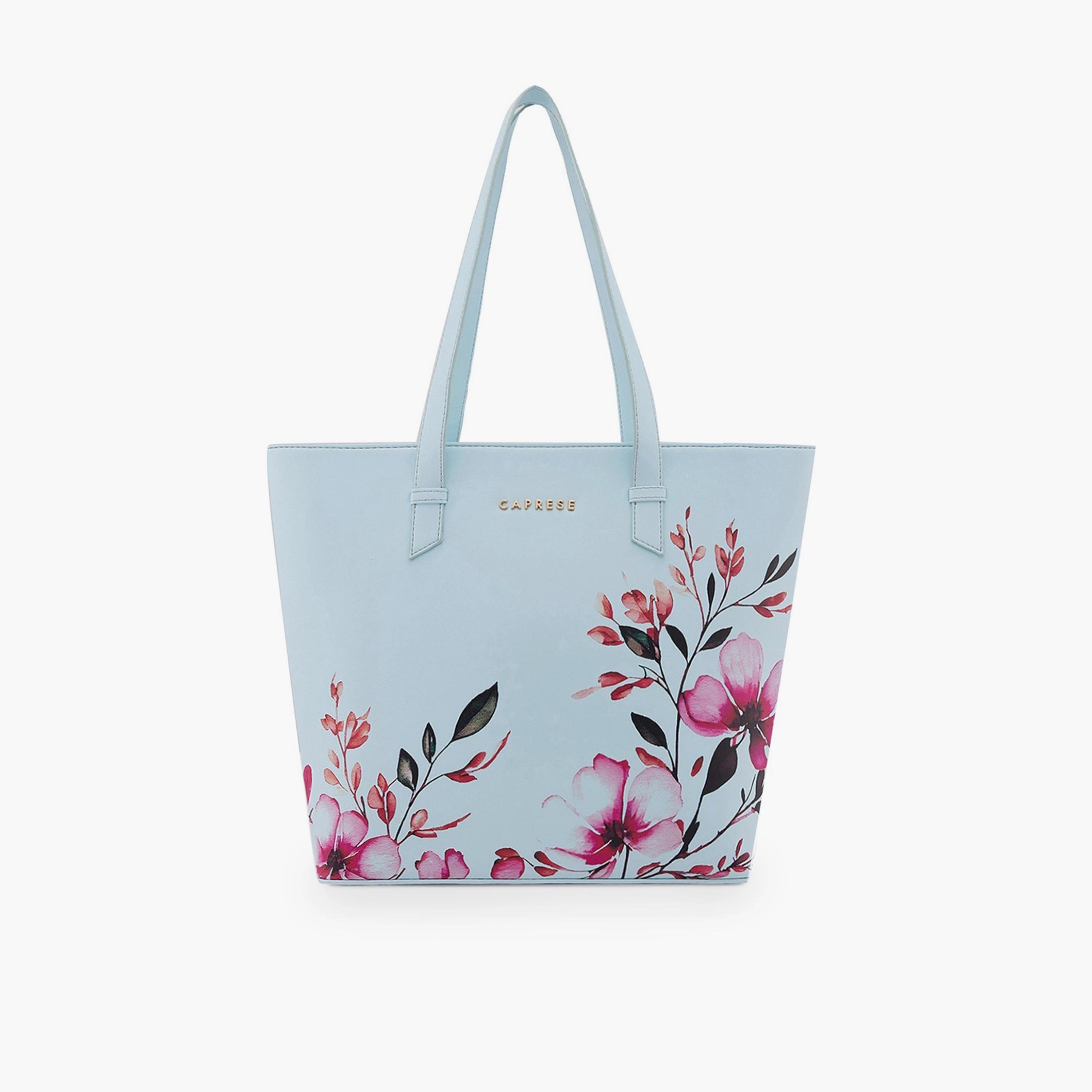 كابريس - شنطة توت ألايا مطبوعة بمقبضين وسحاب | 30 × 25 × 12 سم-women-bagsandwallets-handbags-image-1