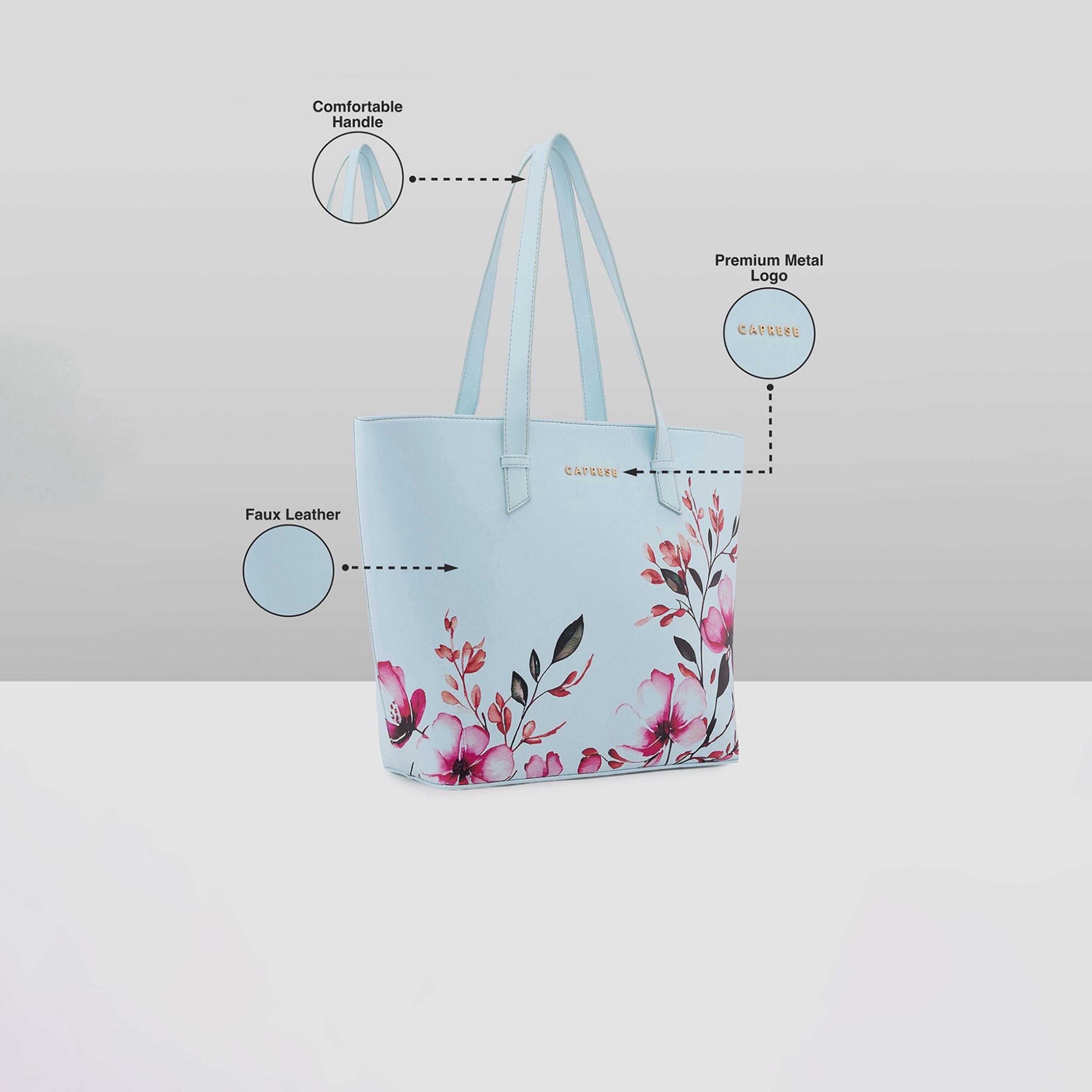 كابريس - شنطة توت ألايا مطبوعة بمقبضين وسحاب | 30 × 25 × 12 سم-women-bagsandwallets-handbags-image-4