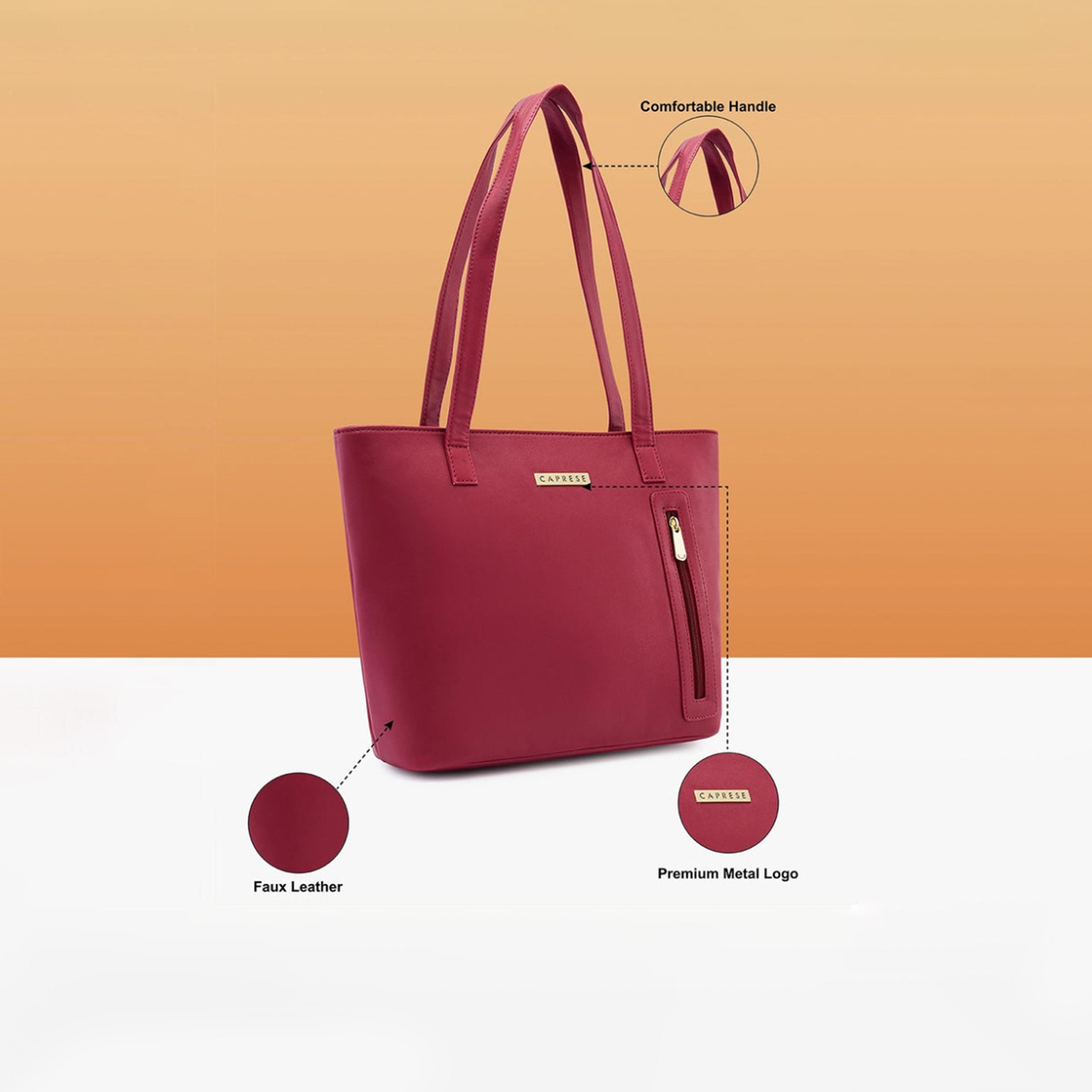 كابريس - شنطة الإسكندرية سادة بمقبضين وسحاب | 30 × 25 × 12 سم-women-bagsandwallets-handbags-image-4