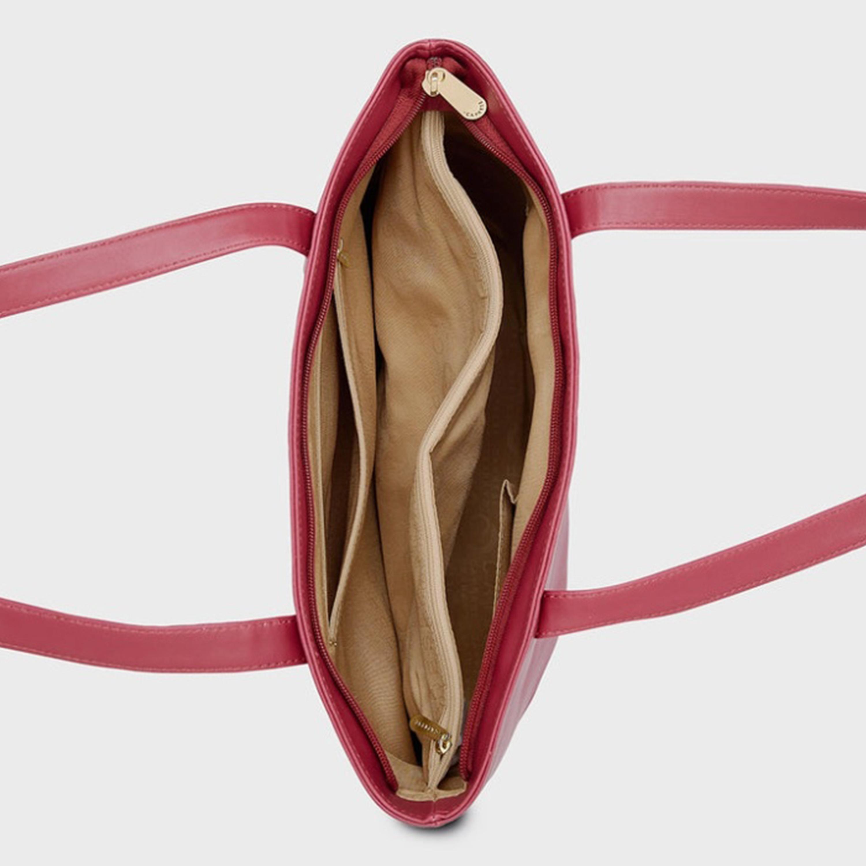 كابريس - شنطة الإسكندرية سادة بمقبضين وسحاب | 30 × 25 × 12 سم-women-bagsandwallets-handbags-image-6
