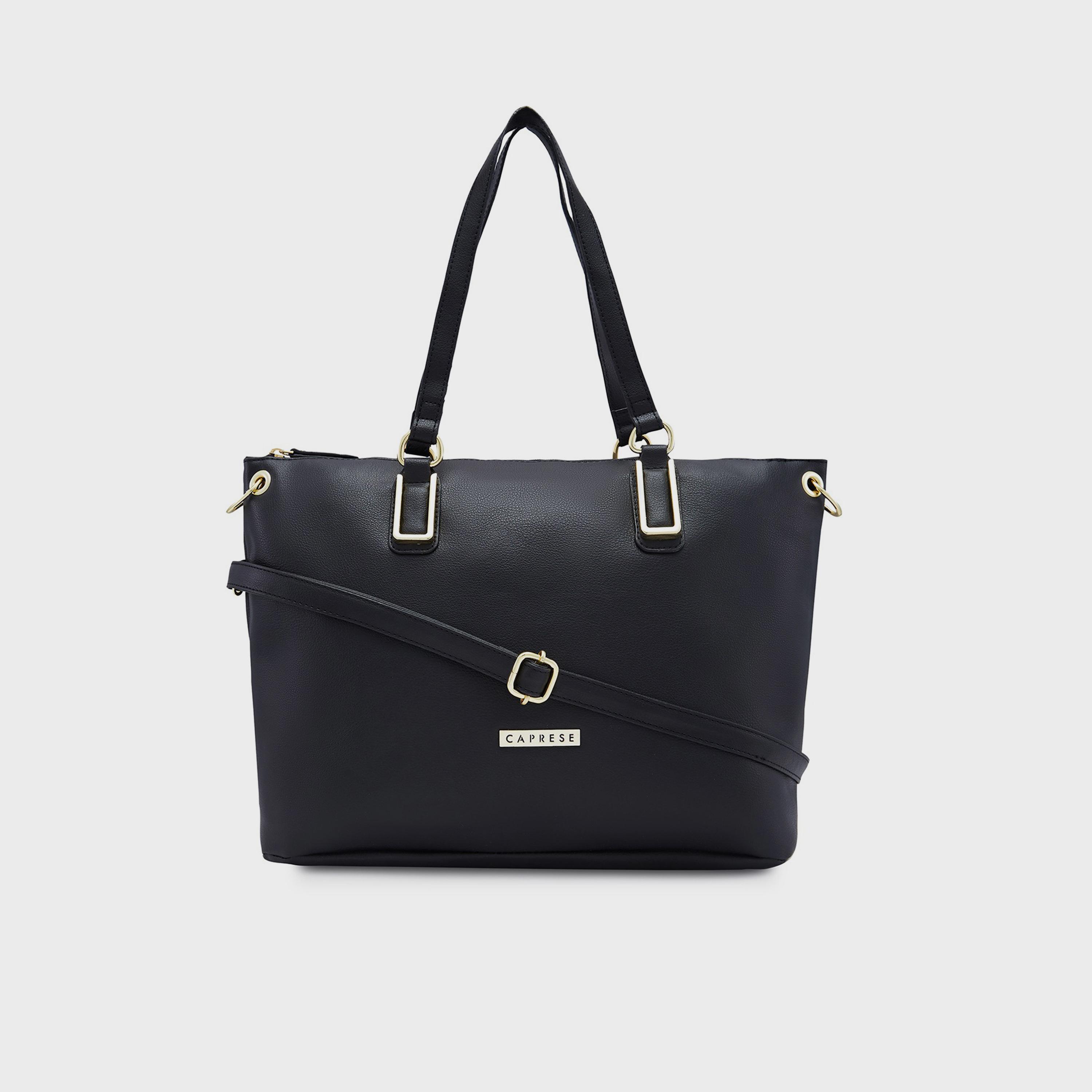Caprese Amelia Textured Double Handle Satchel Bag with Zipper and Detachable Strap | 28 x 22 x 11 CM-women-bagsandwallets-handbags-image-1