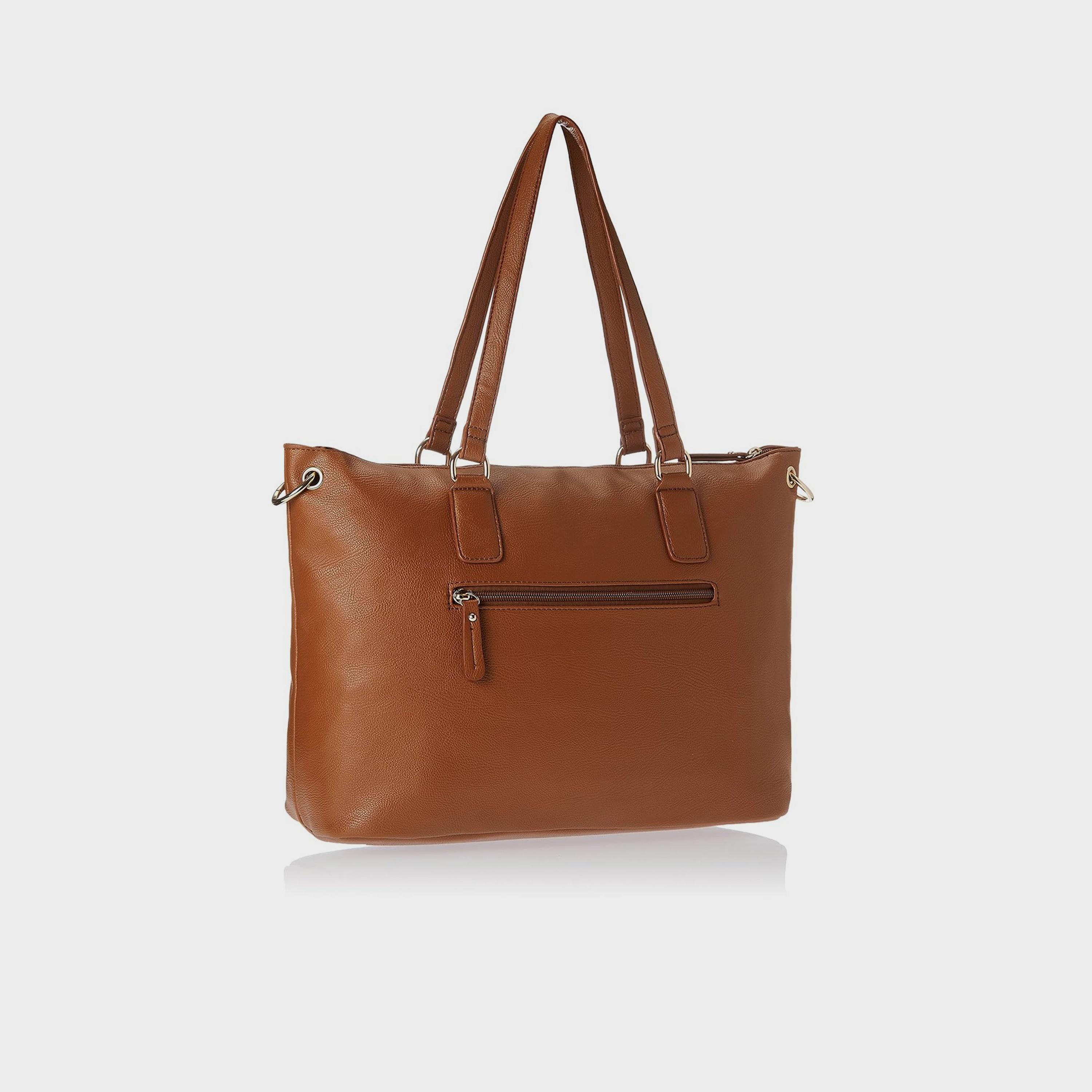 Caprese Amelia Textured Double Handle Satchel Bag with Zipper and Detachable Strap | 28 x 22 x 11 CM-women-bagsandwallets-handbags-image-4