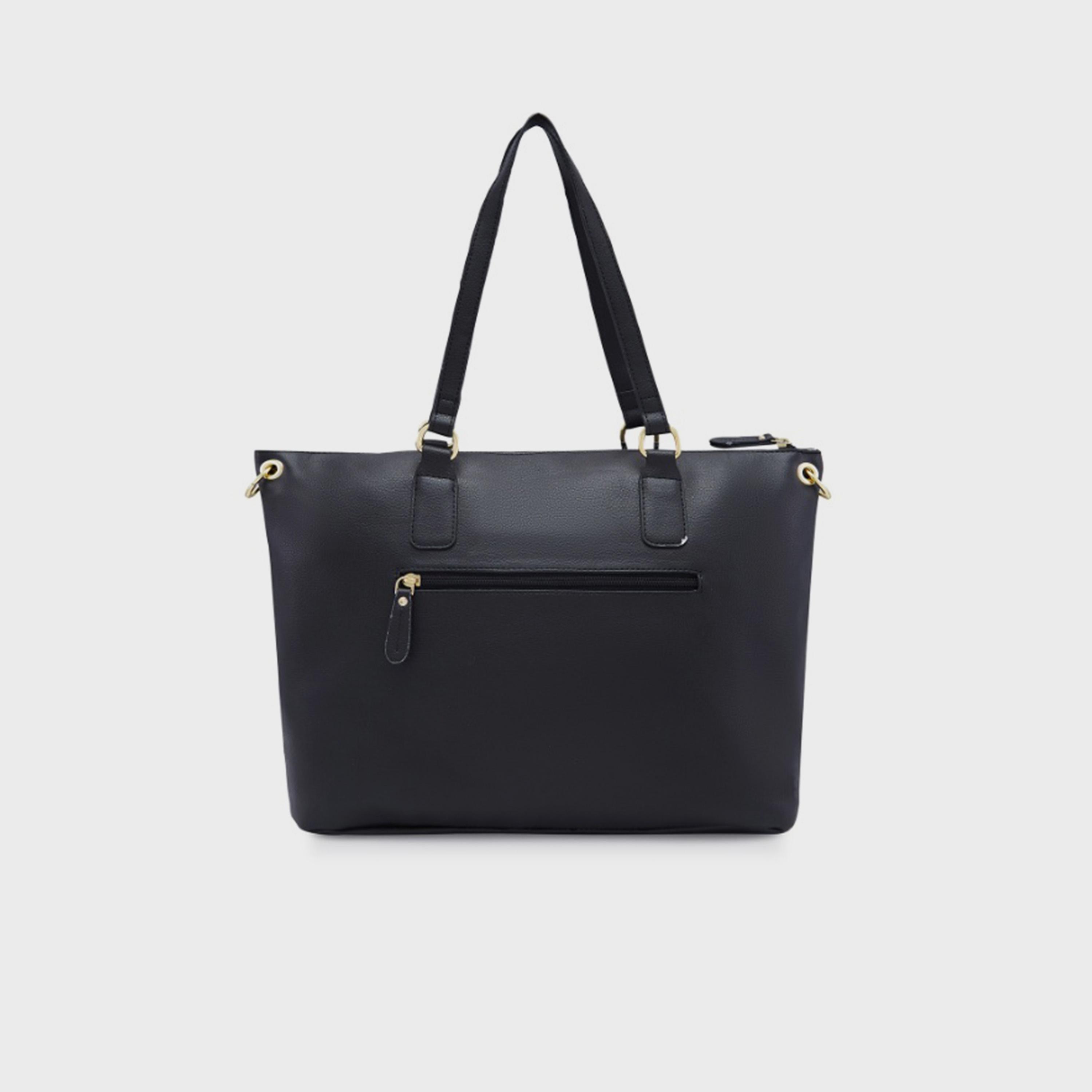 Caprese Amelia Textured Double Handle Satchel Bag with Zipper and Detachable Strap | 28 x 22 x 11 CM-women-bagsandwallets-handbags-image-5