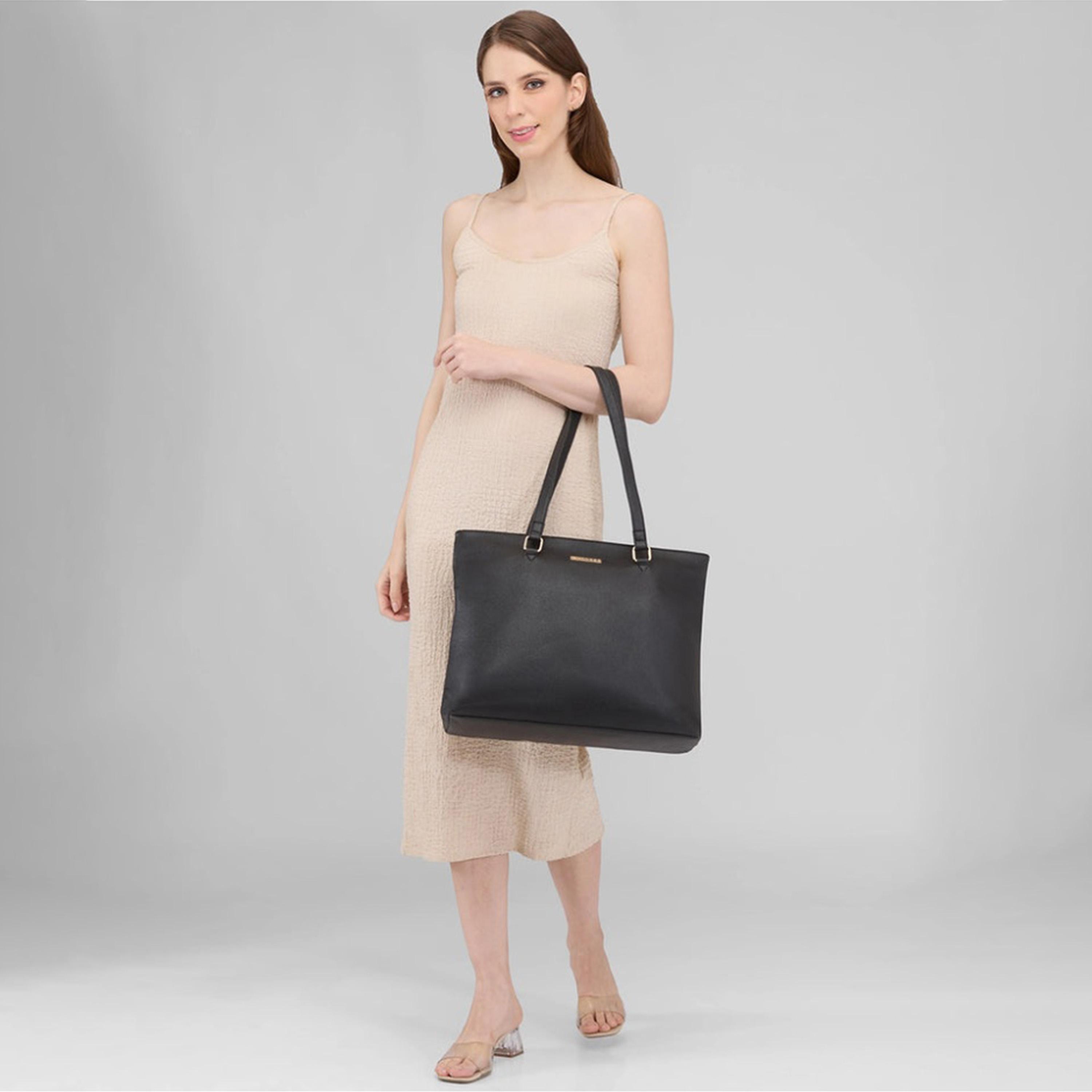 Caprese Amelia Plain Double Handle Tote Bag with Zipper | 47 x 35 x 13 CM-women-bagsandwallets-handbags-image-2