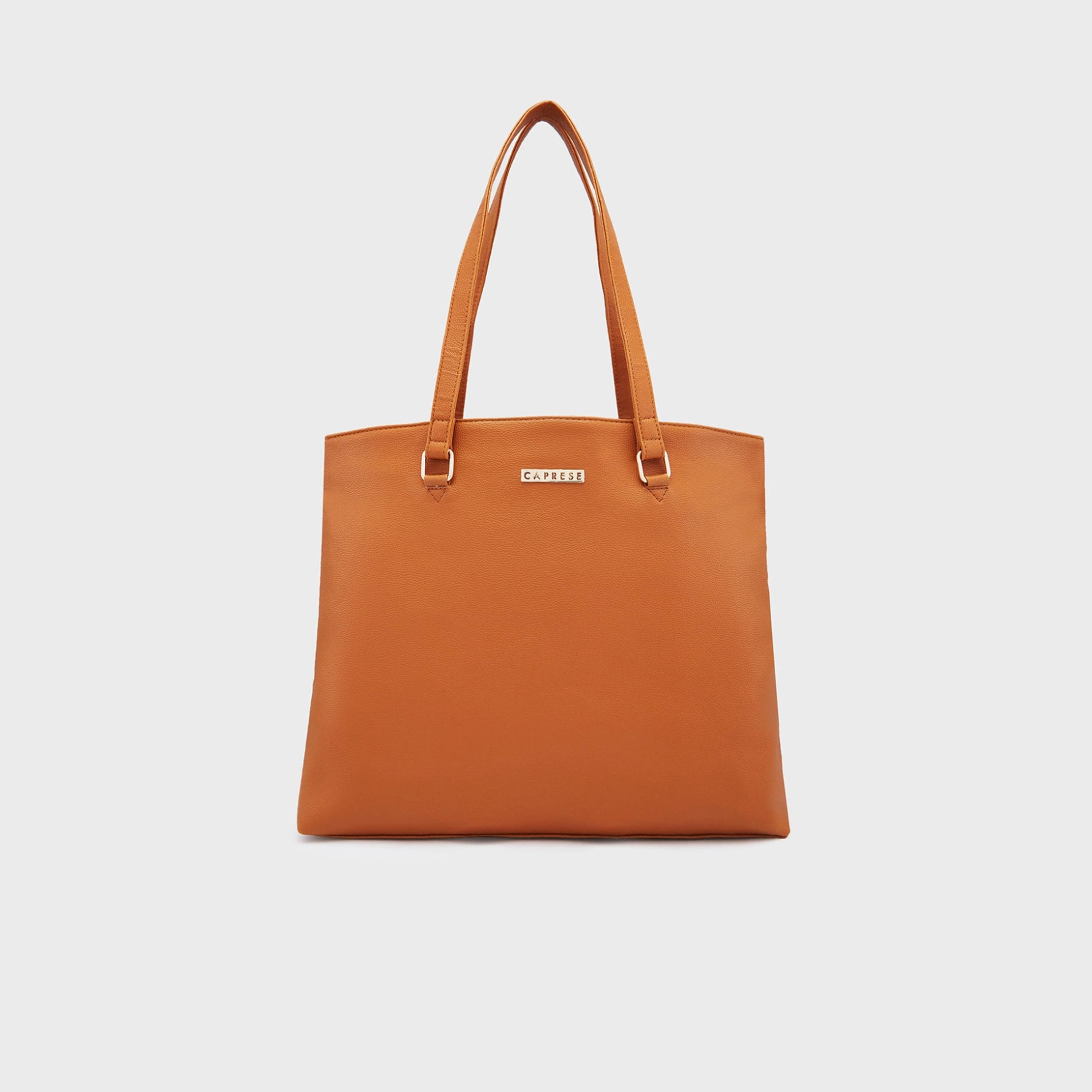Caprese Amelia Plain Double Handle Tote Bag with Zipper | 30 x 25 x 12 CM-women-bagsandwallets-handbags-image-1